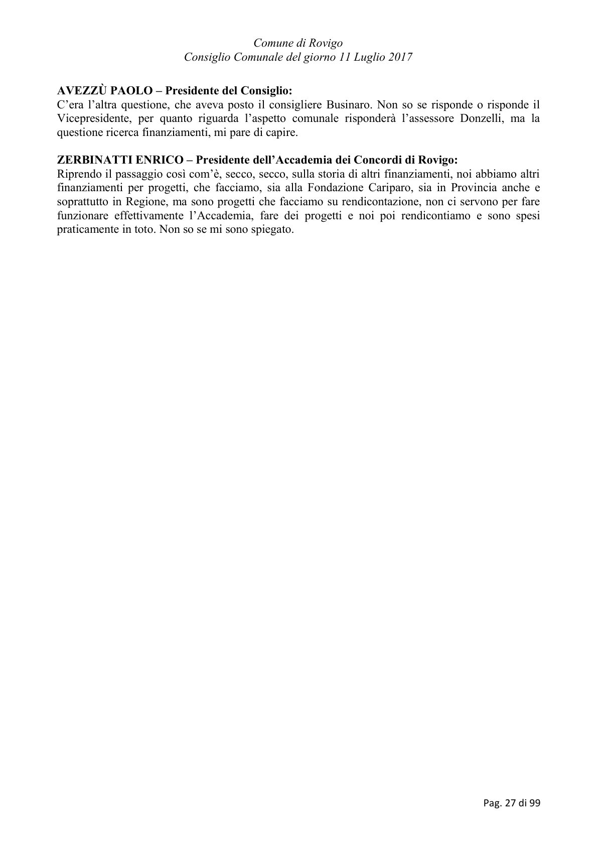 Pagina 27 del verbale