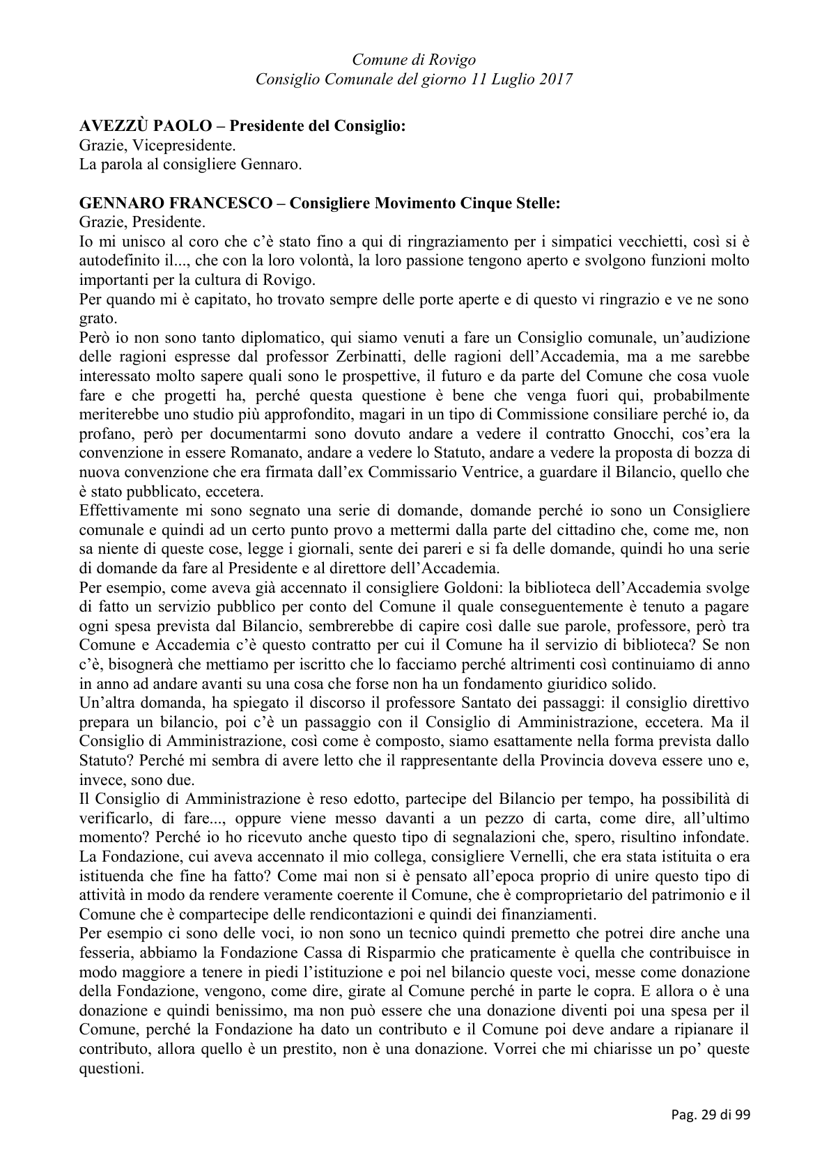 Pagina 29 del verbale
