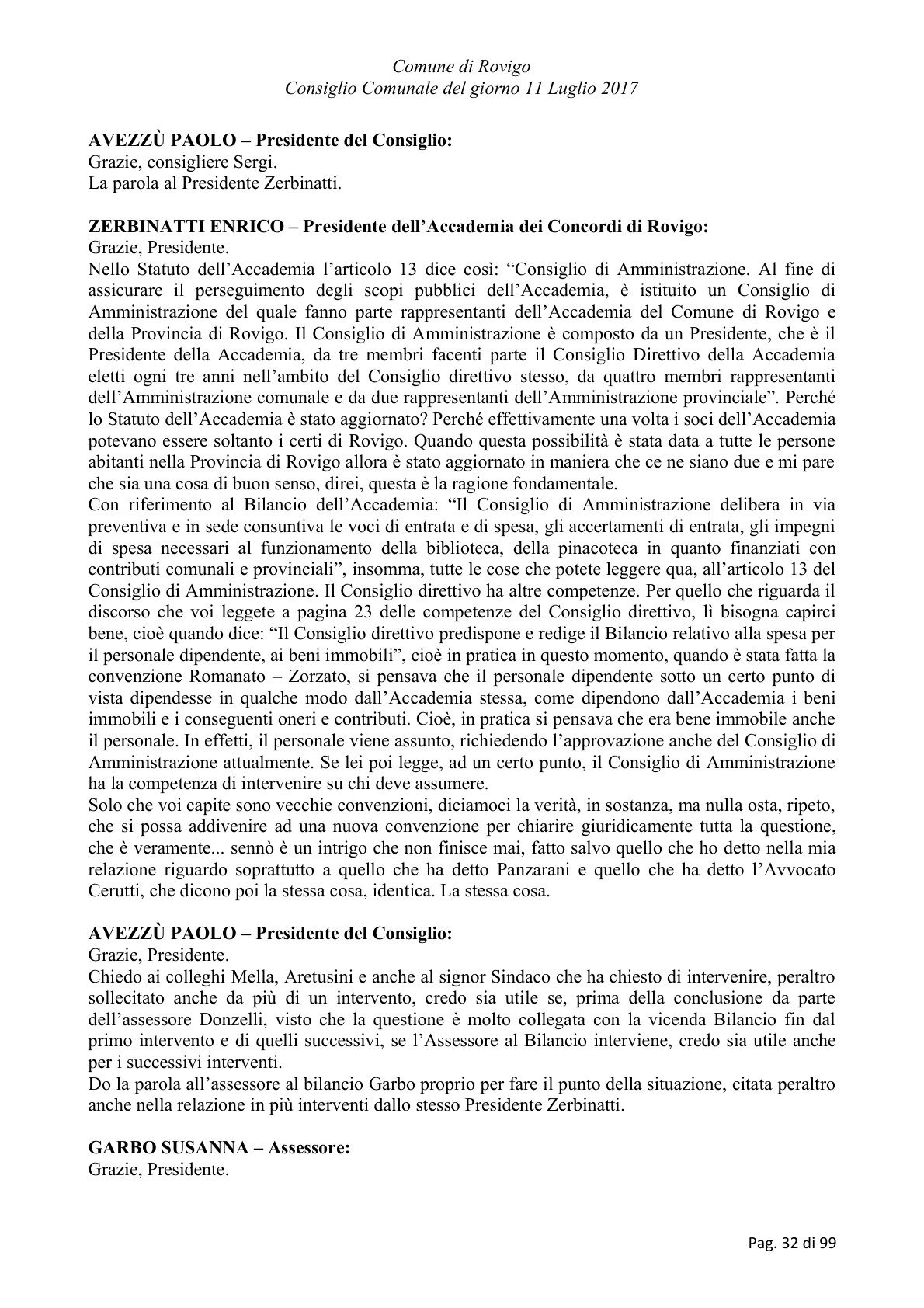 Pagina 32 del verbale