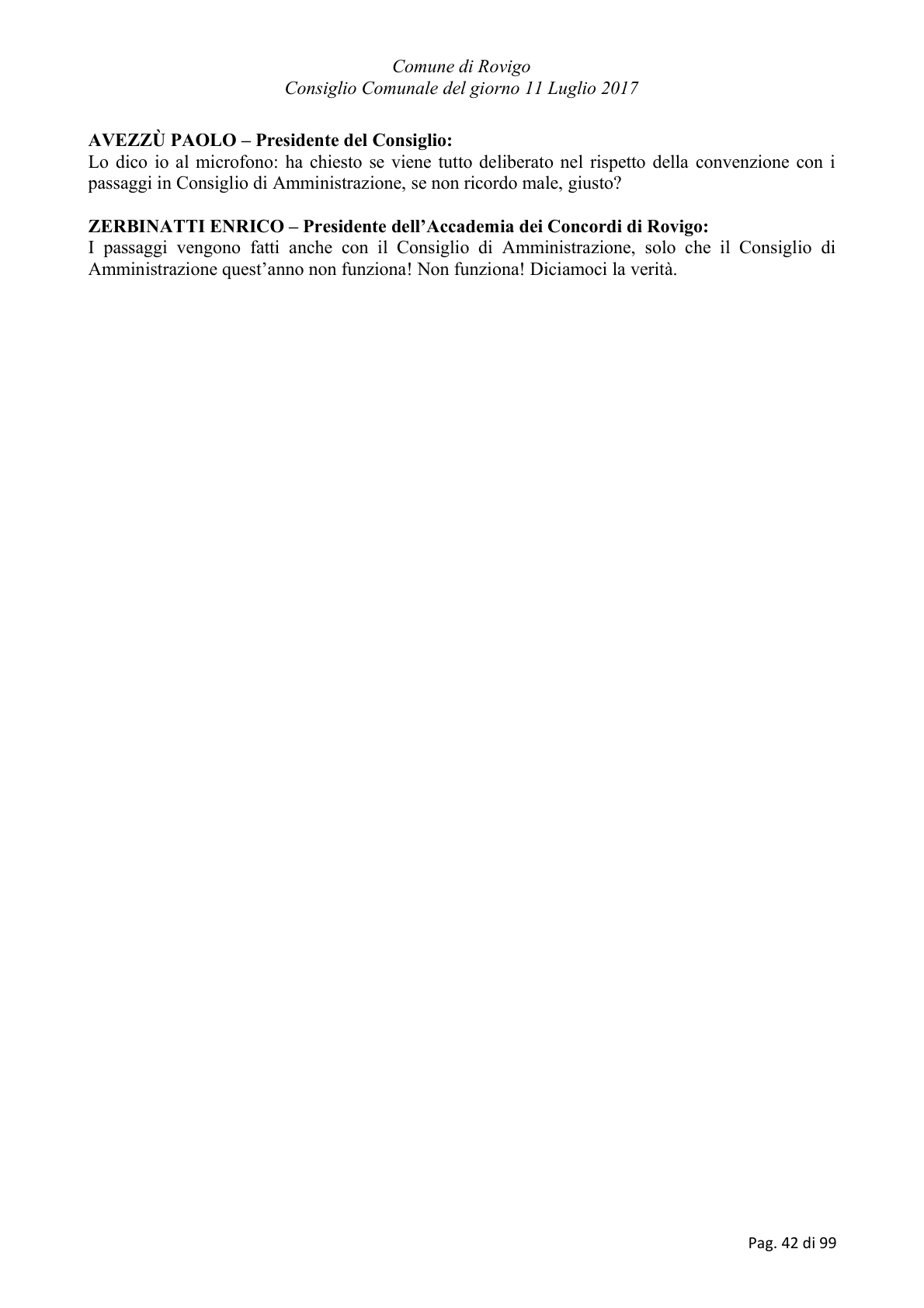 Pagina 42 del verbale
