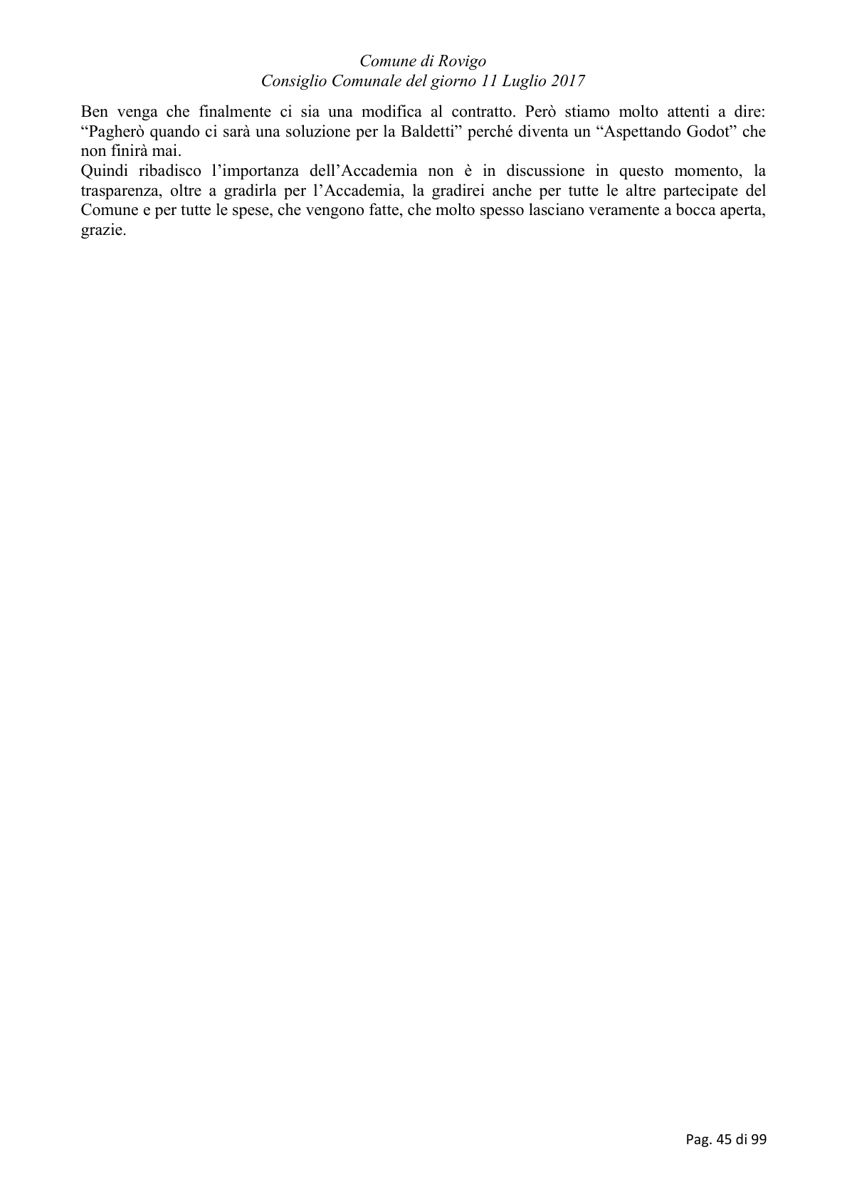 Pagina 45 del verbale