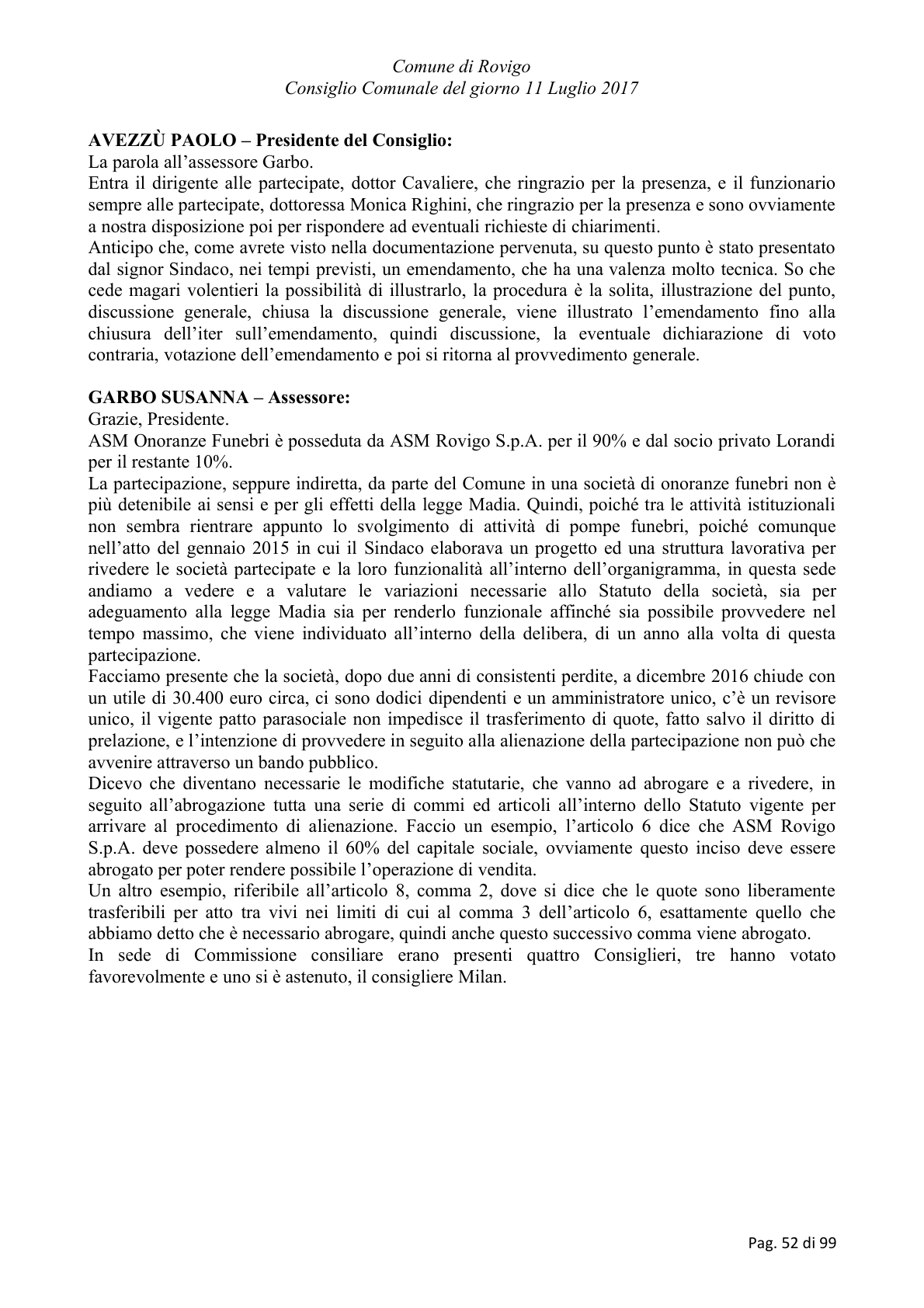 Pagina 52 del verbale