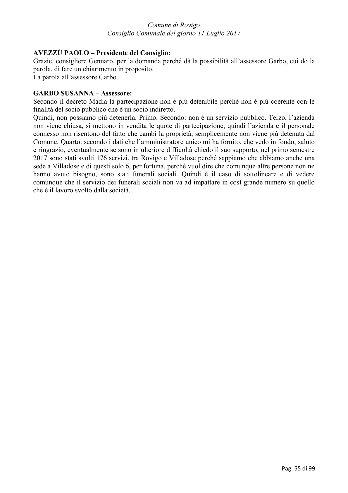 Pagina 55 del verbale