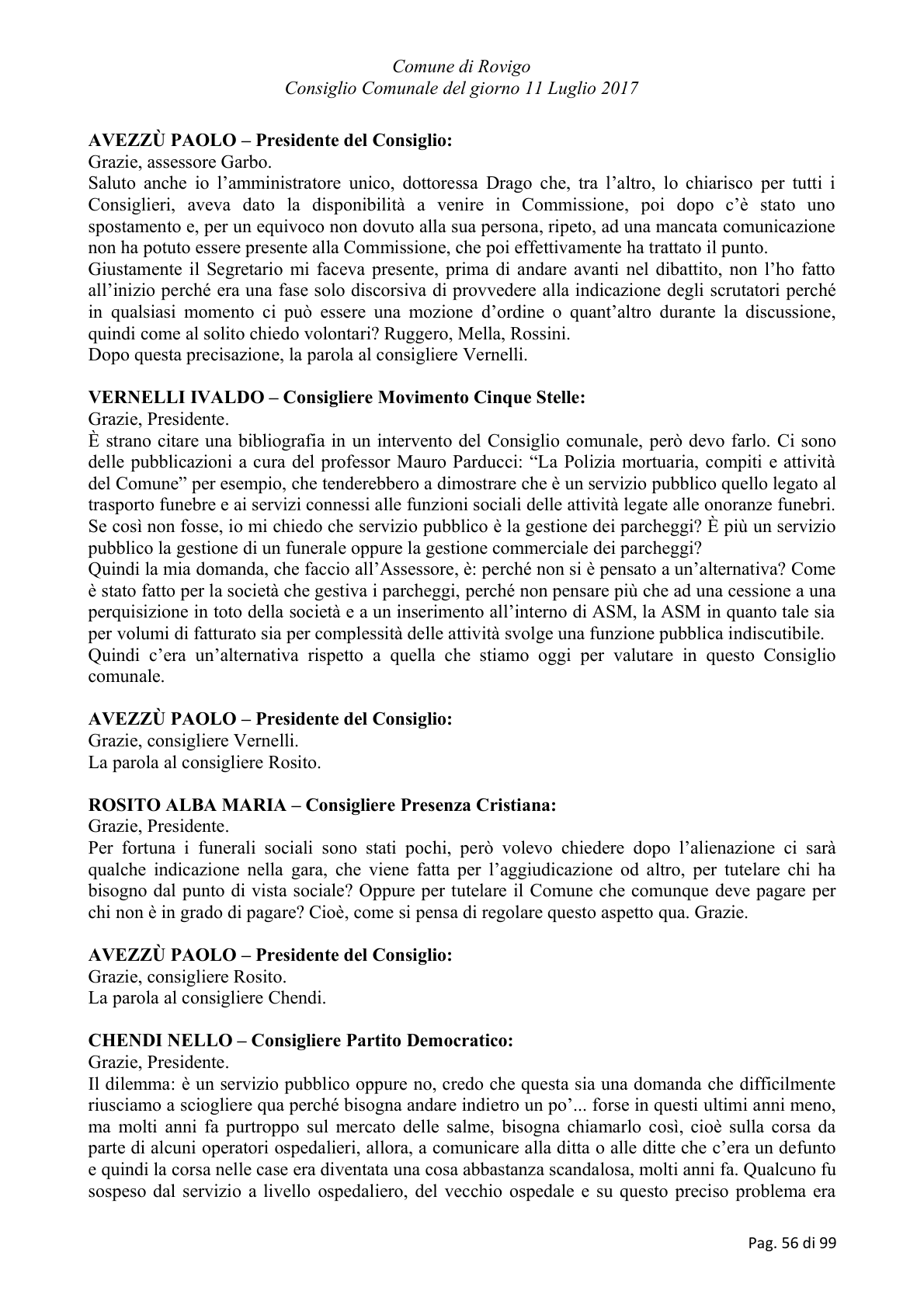 Pagina 56 del verbale