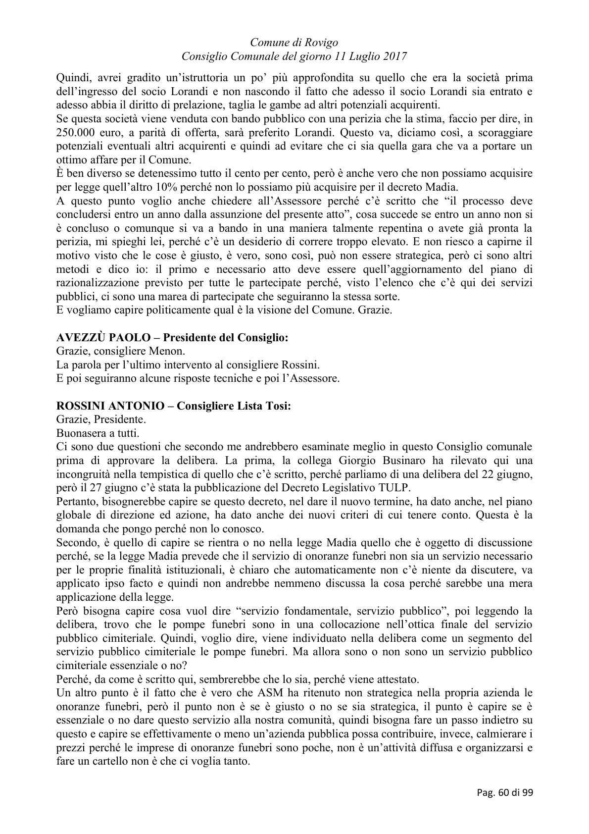Pagina 60 del verbale