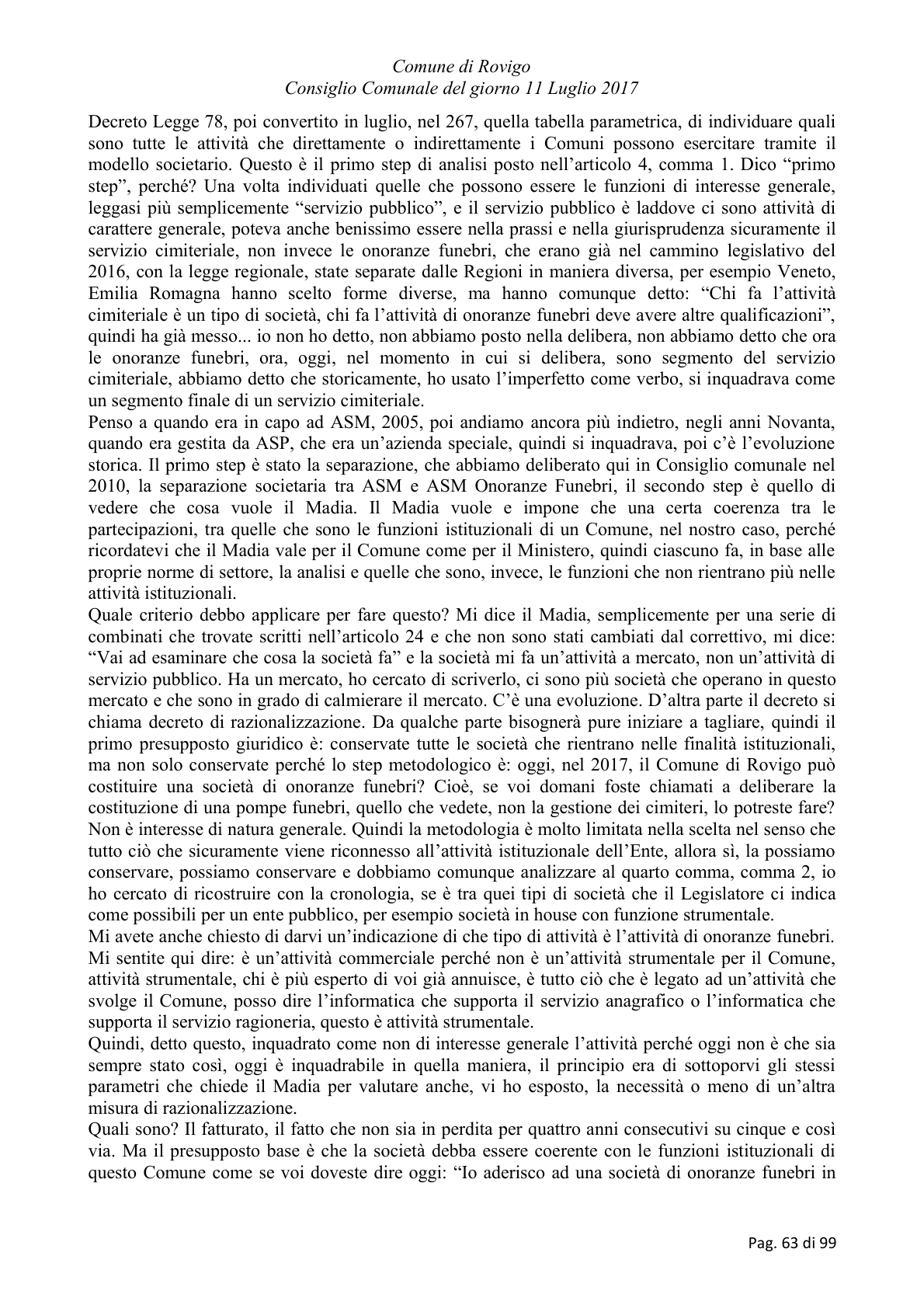 Pagina 63 del verbale