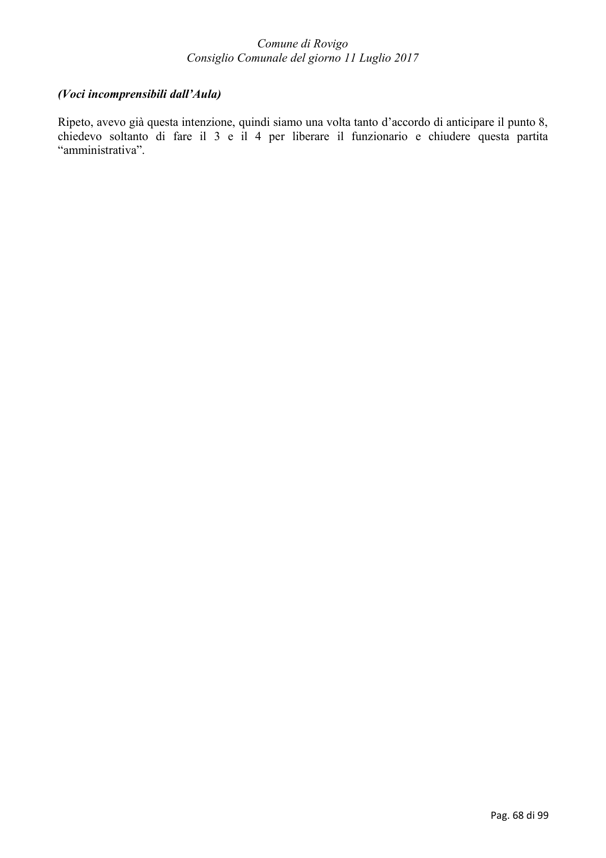 Pagina 68 del verbale
