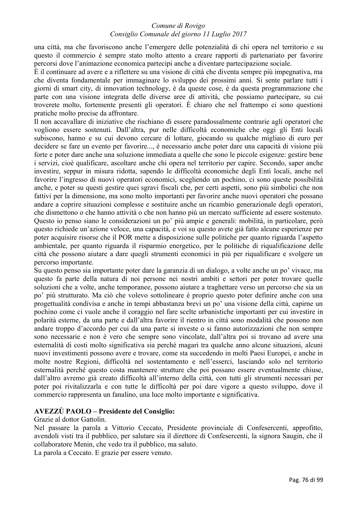 Pagina 76 del verbale