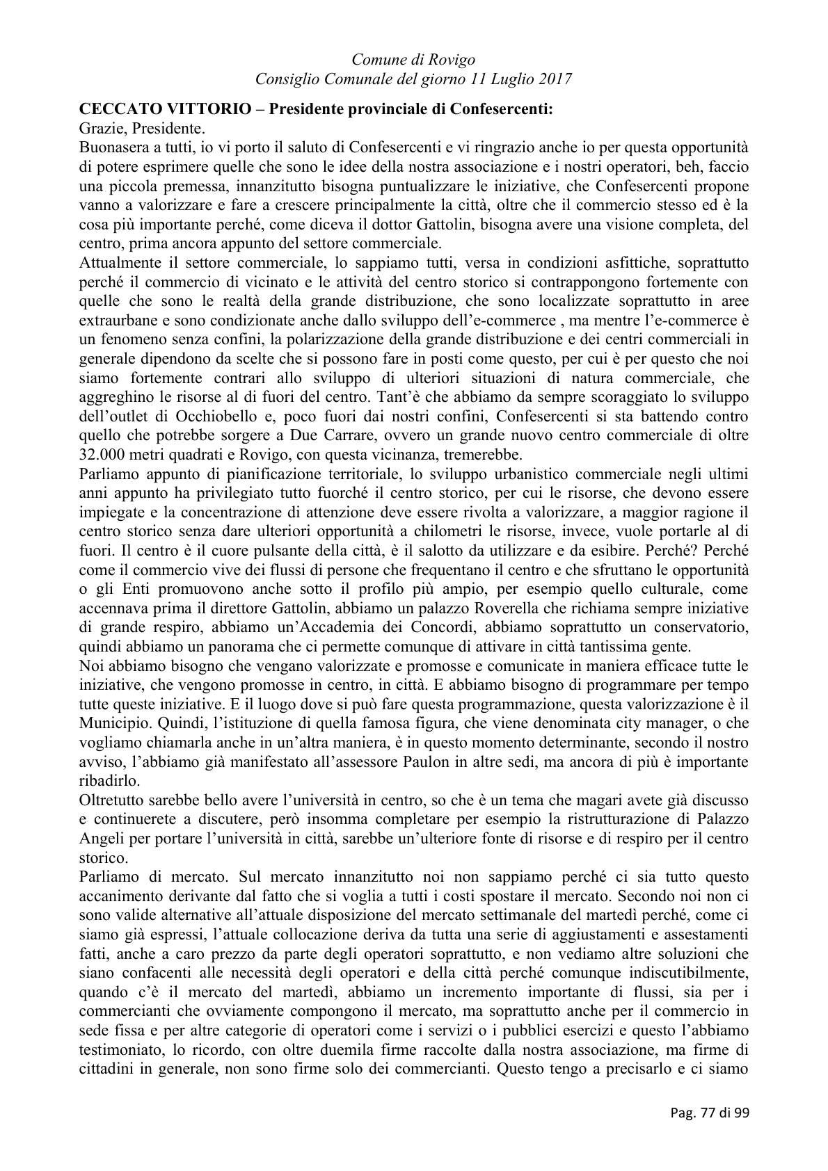 Pagina 77 del verbale