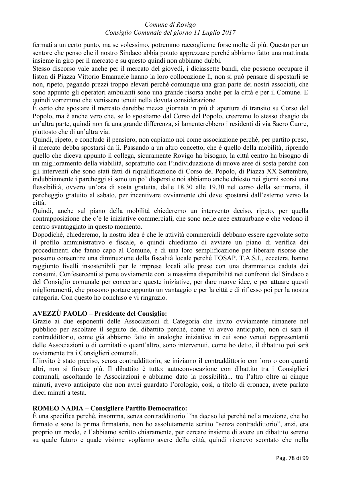 Pagina 78 del verbale