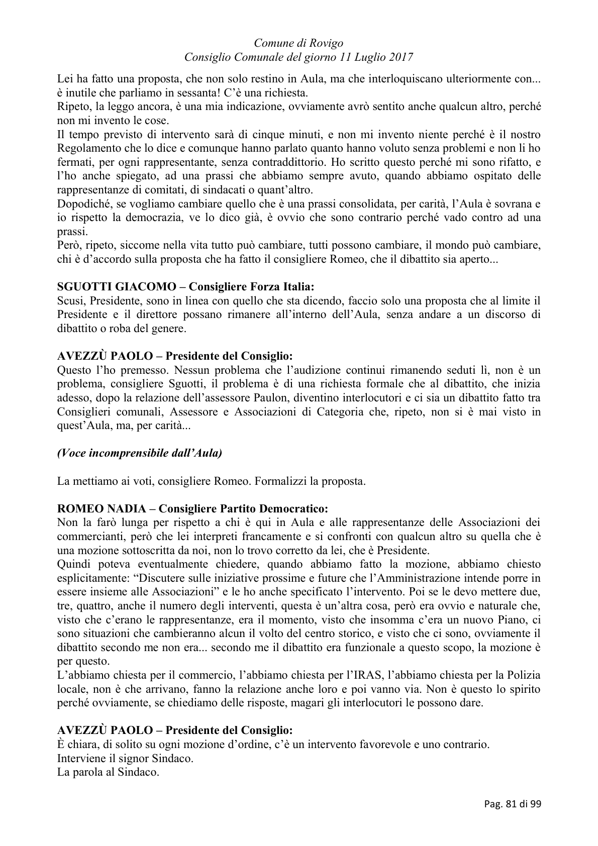 Pagina 81 del verbale