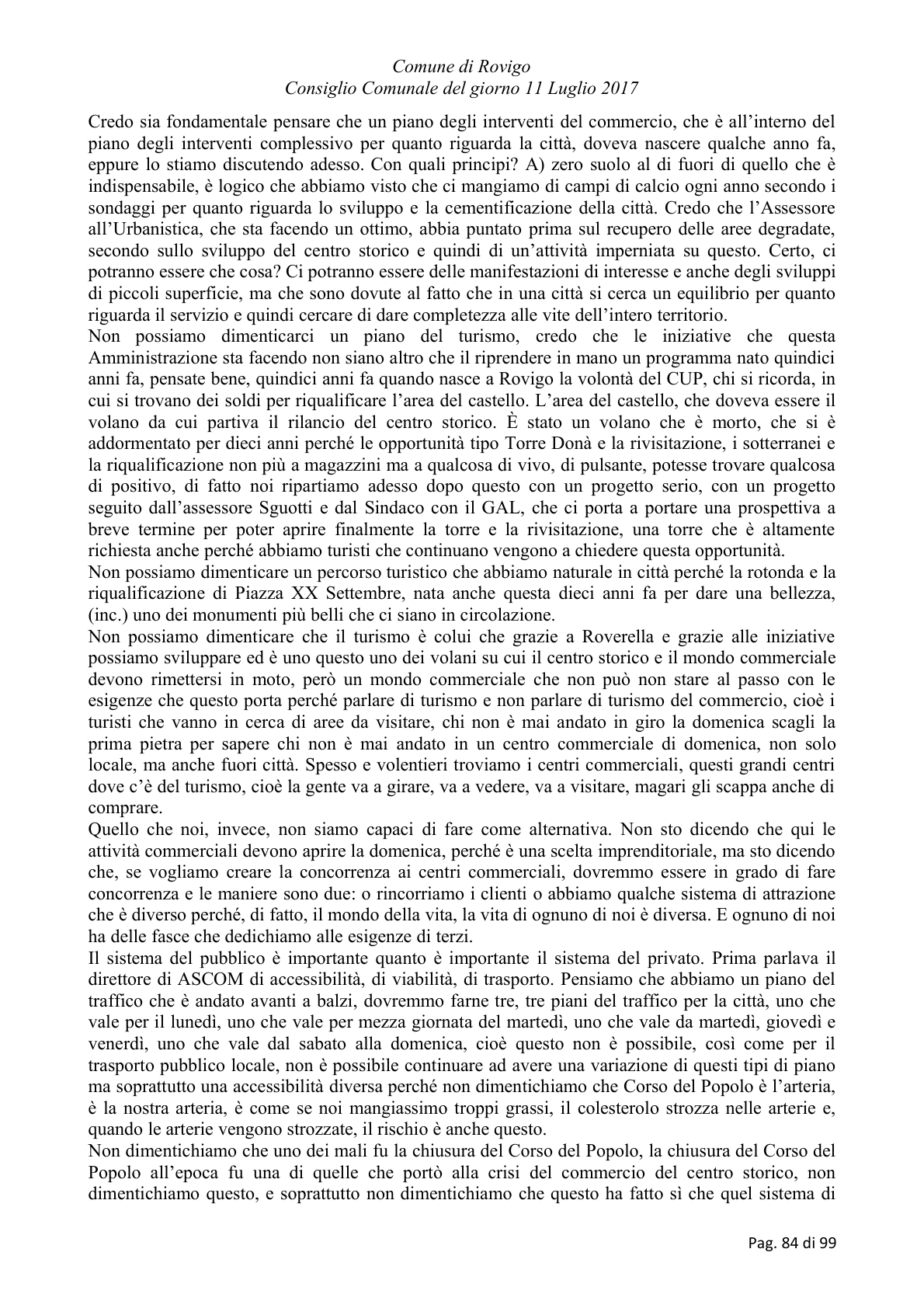 Pagina 84 del verbale