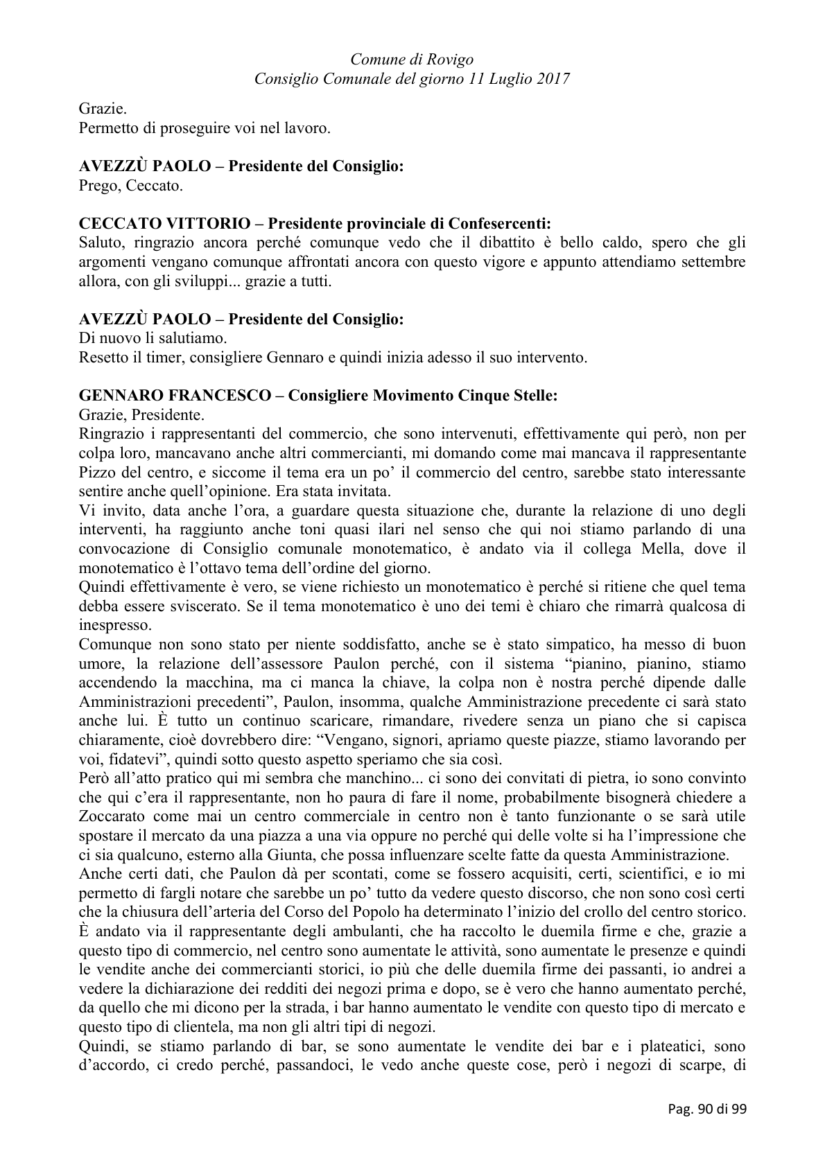 Pagina 90 del verbale