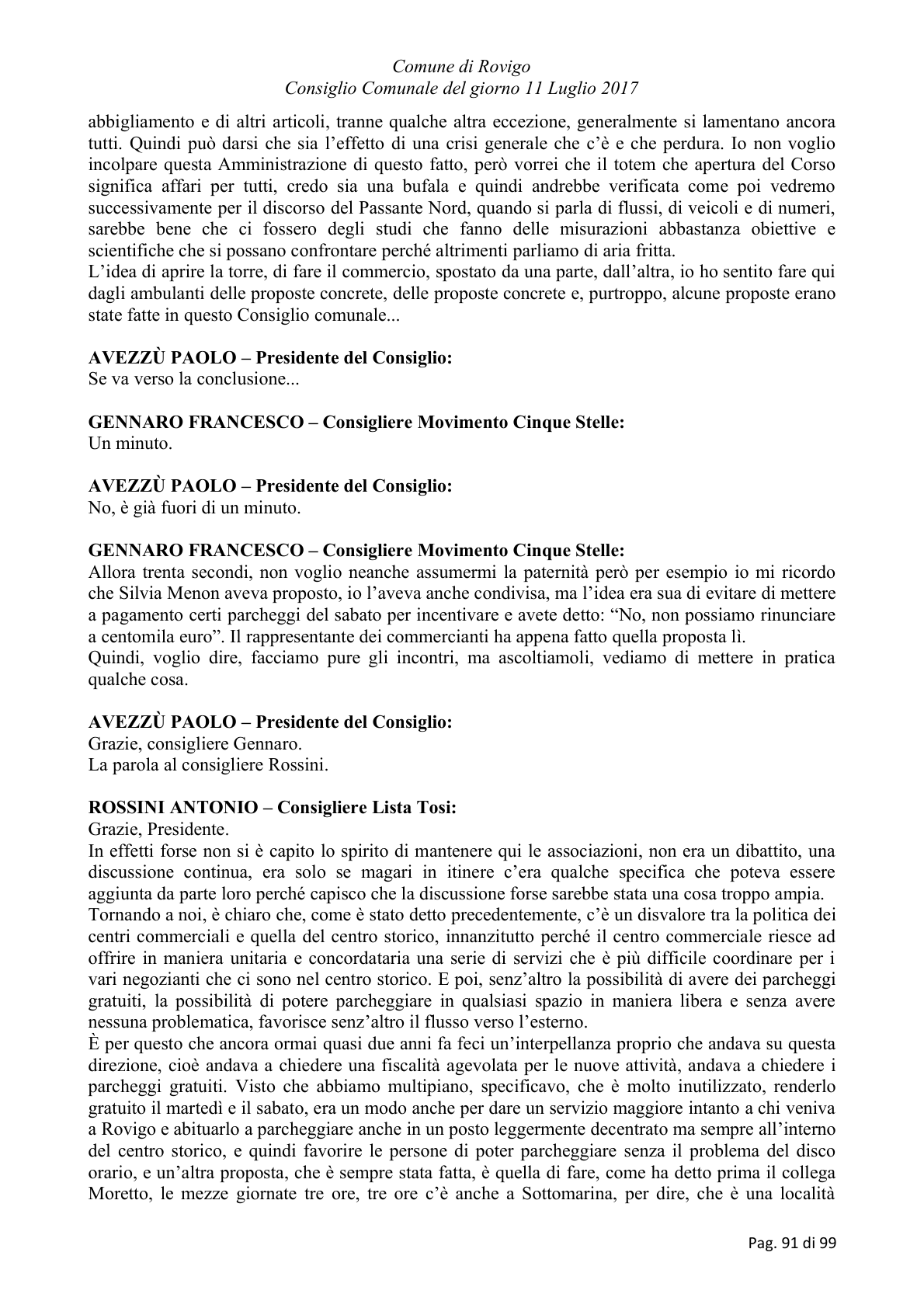 Pagina 91 del verbale