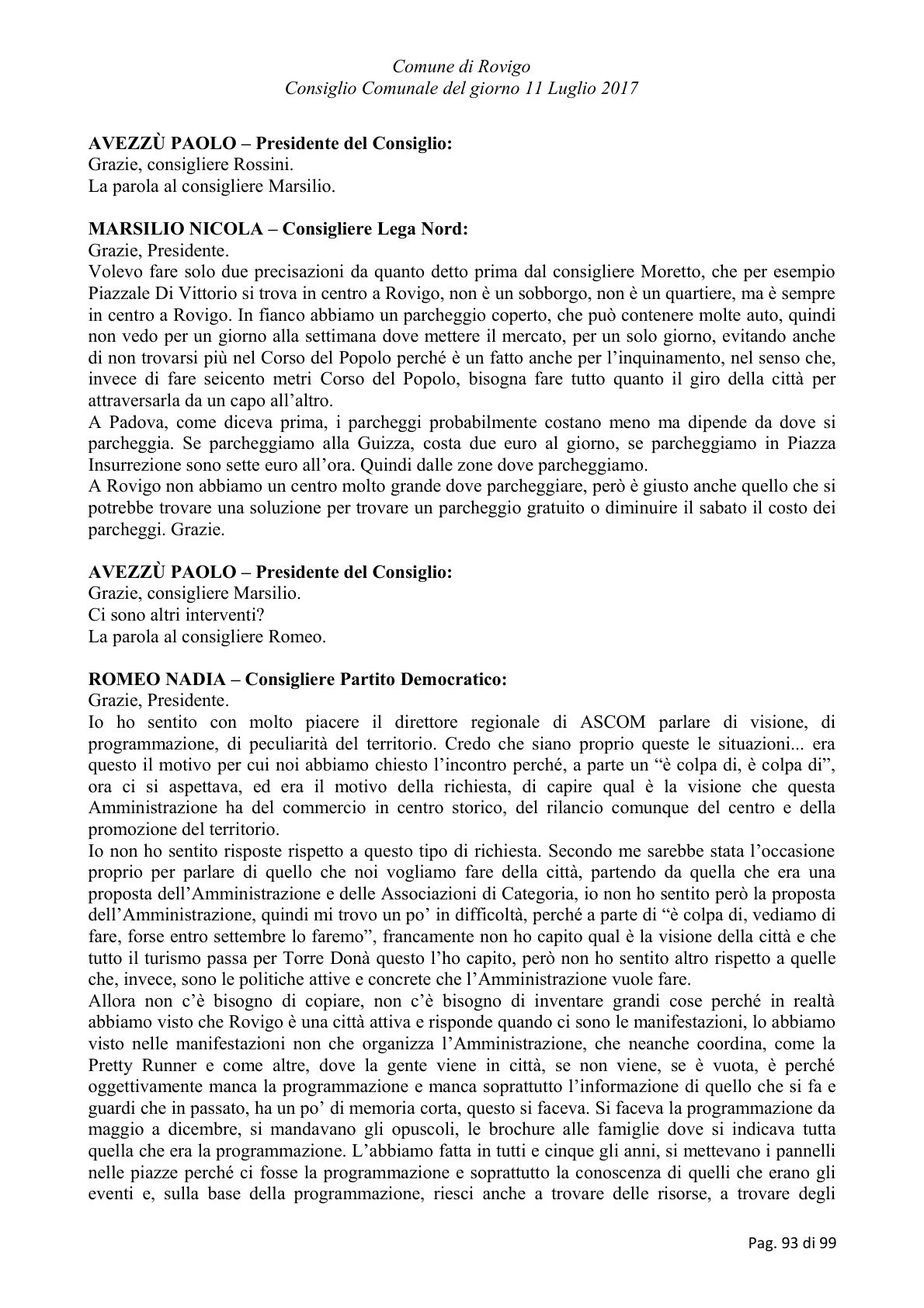 Pagina 93 del verbale