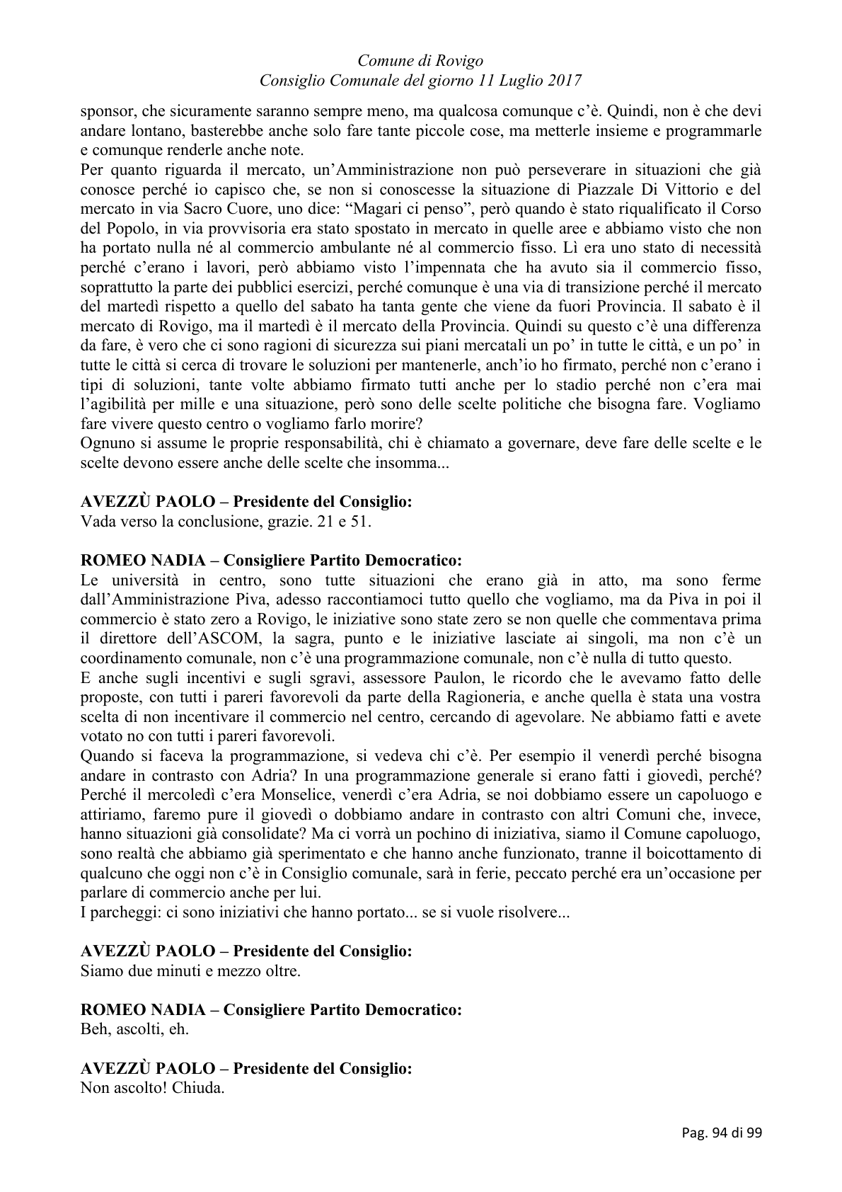 Pagina 94 del verbale