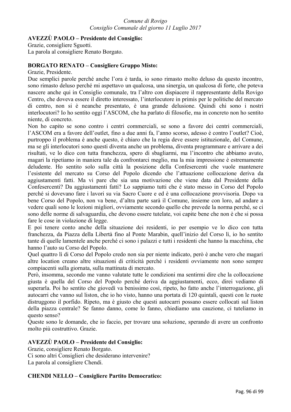 Pagina 96 del verbale