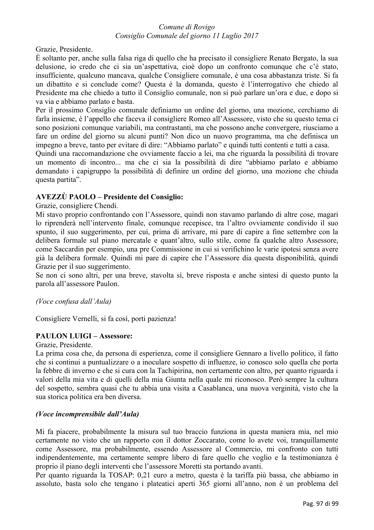Pagina 97 del verbale