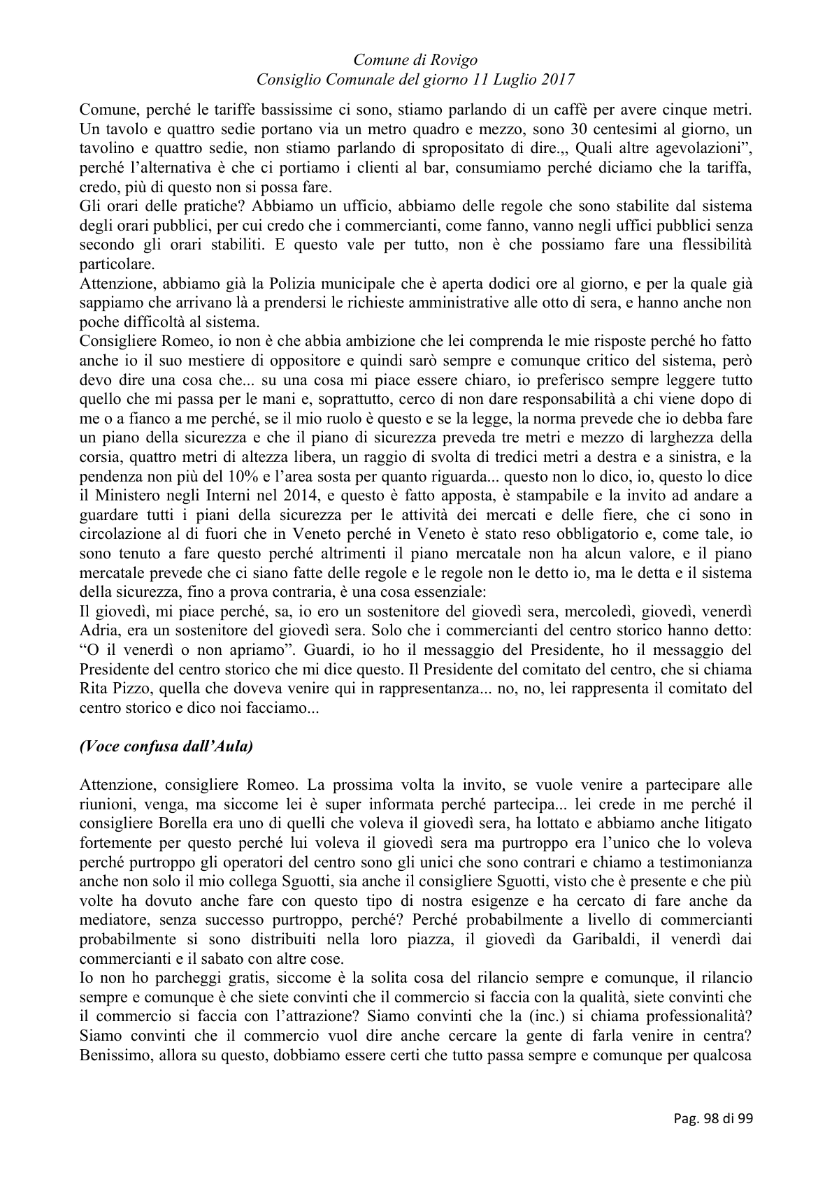Pagina 98 del verbale