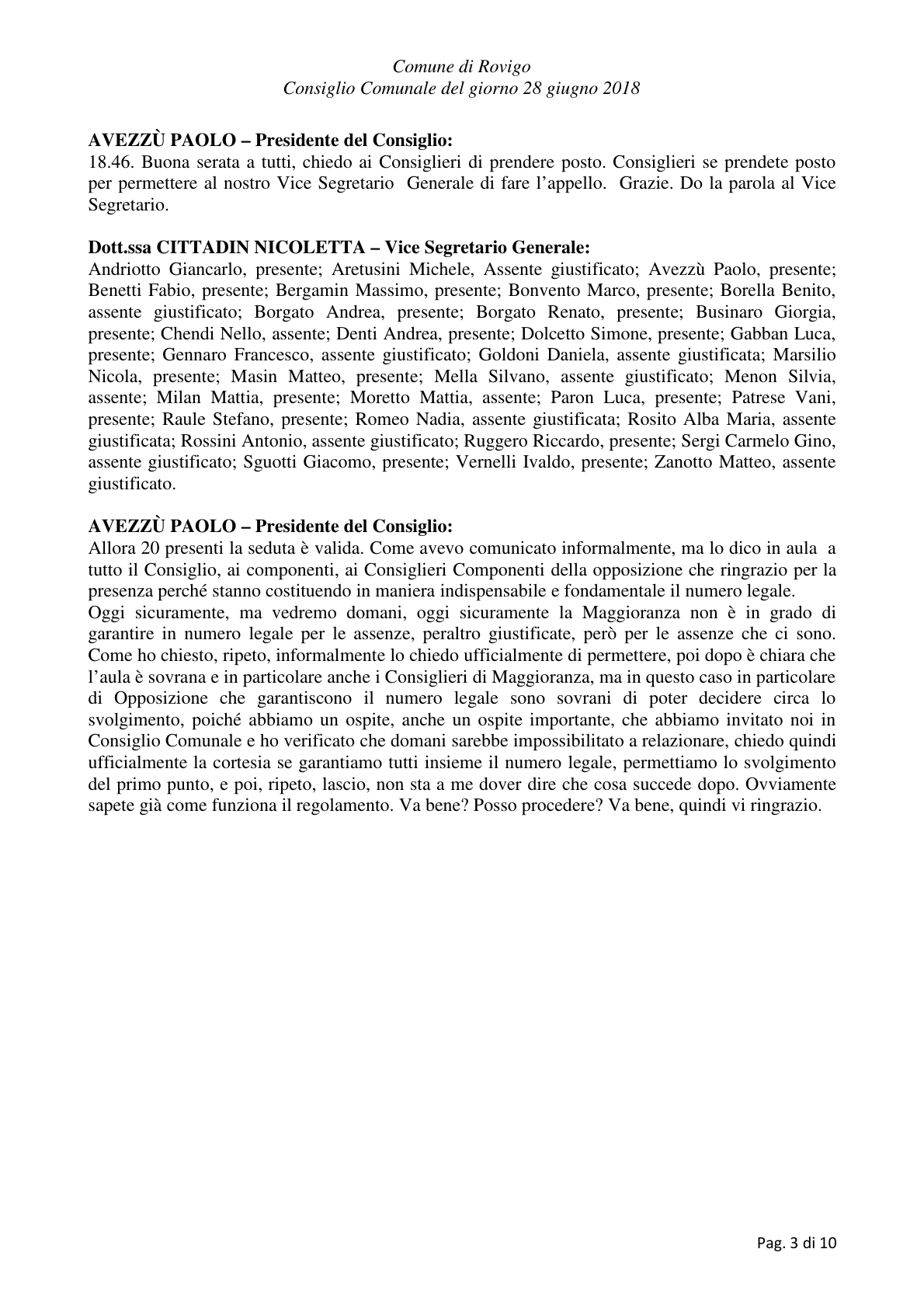 Pagina 3 del verbale