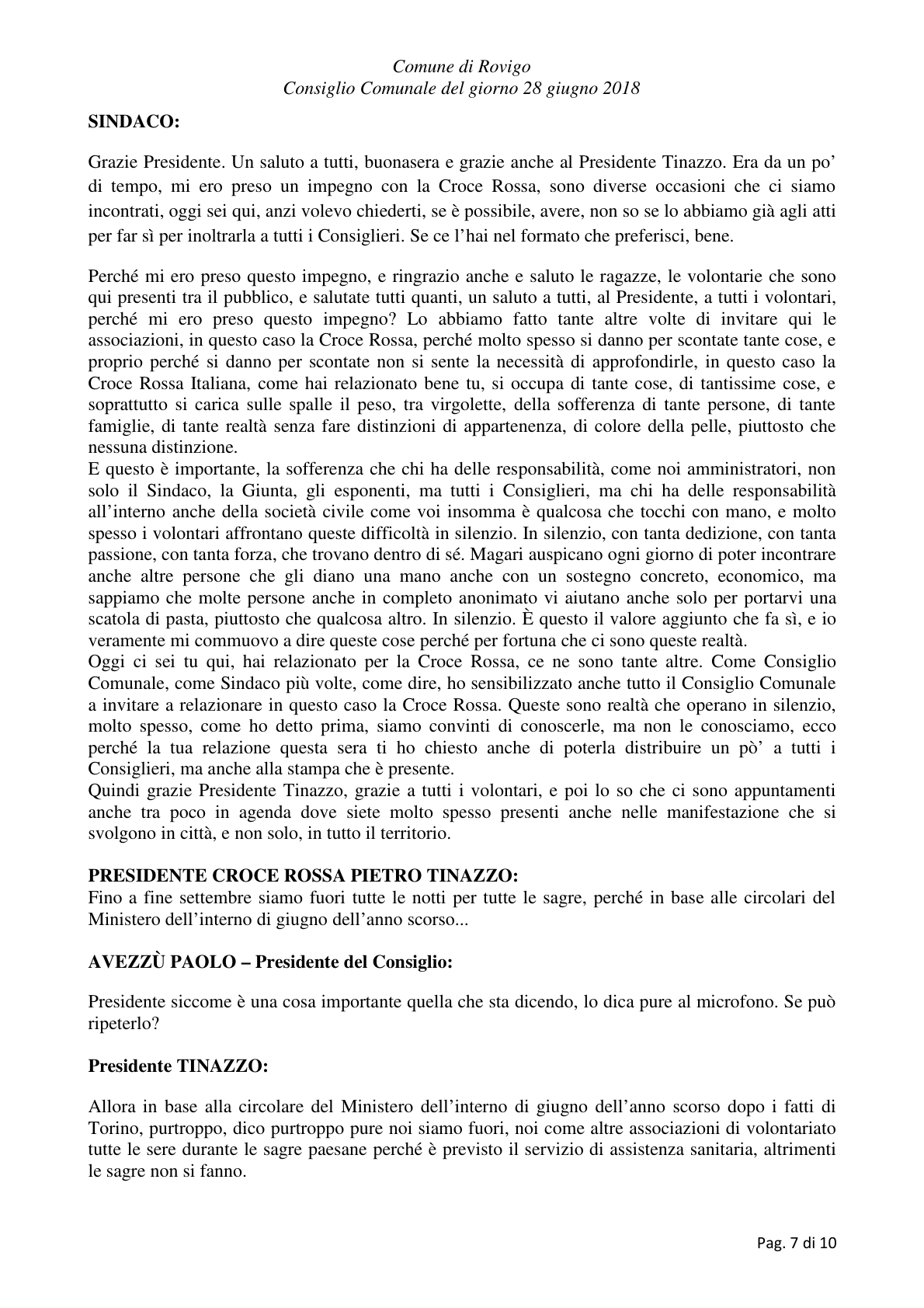 Pagina 7 del verbale