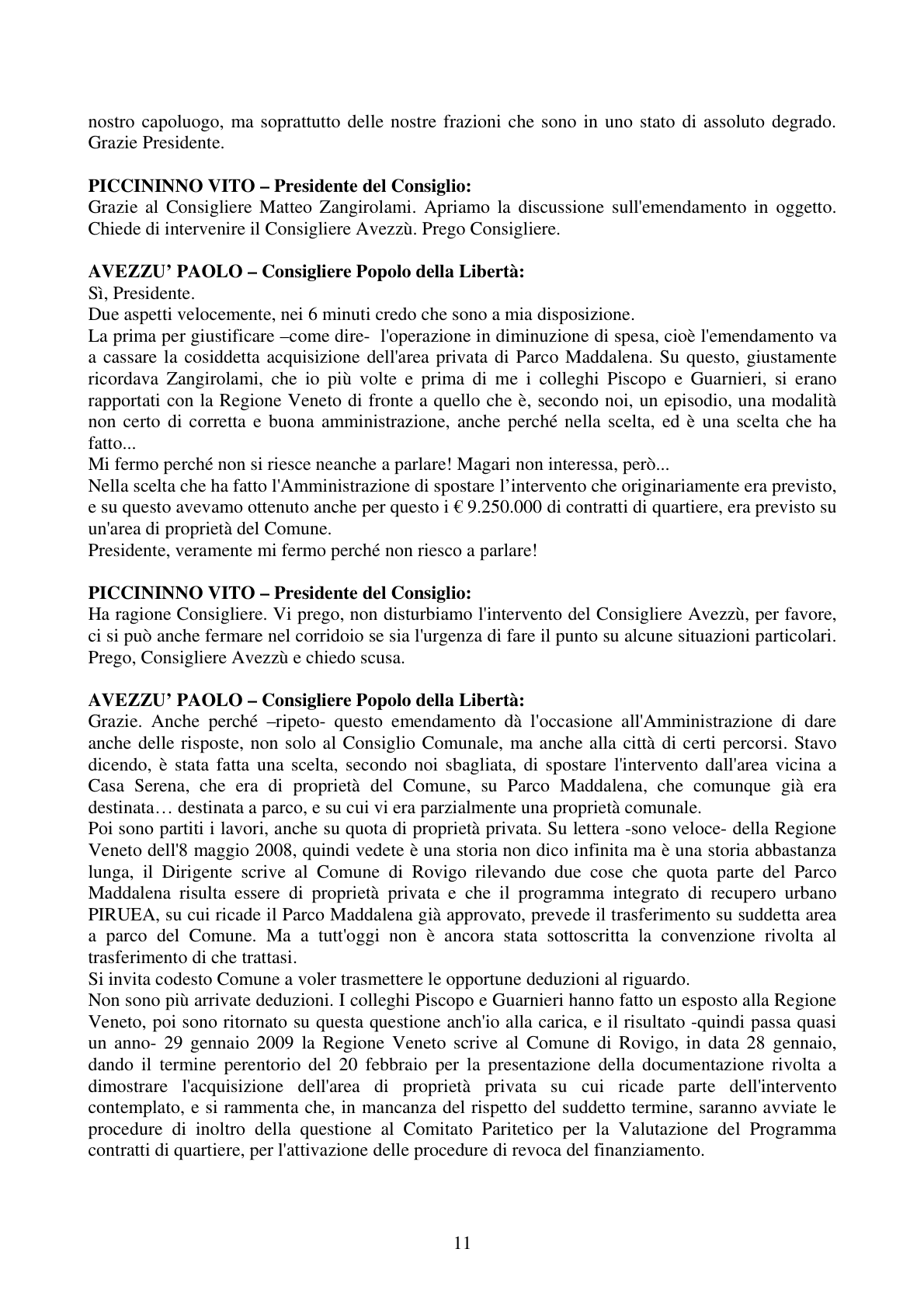 Pagina 11 del verbale