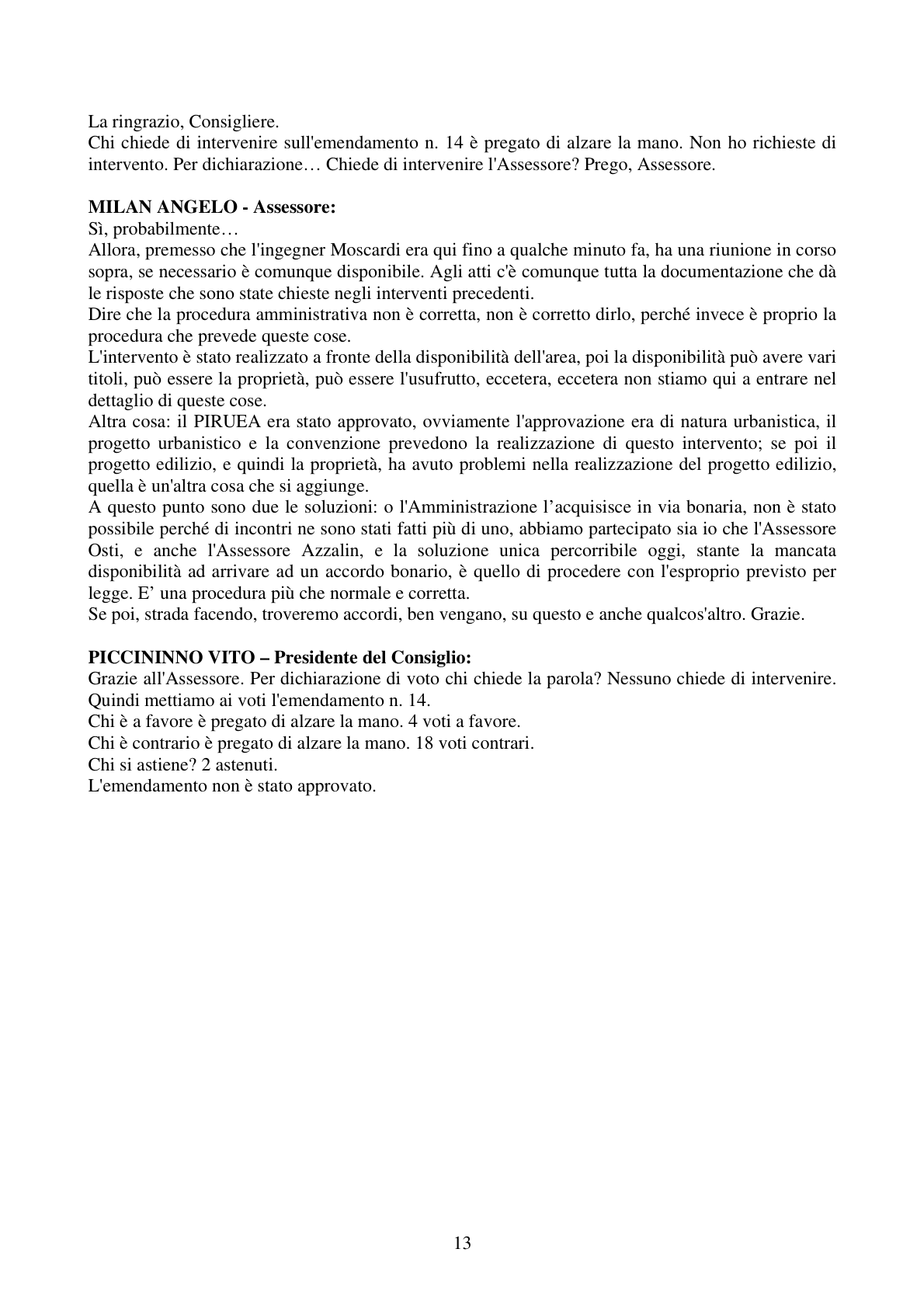 Pagina 13 del verbale