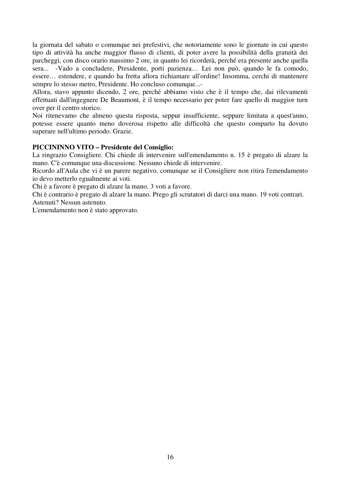 Pagina 16 del verbale