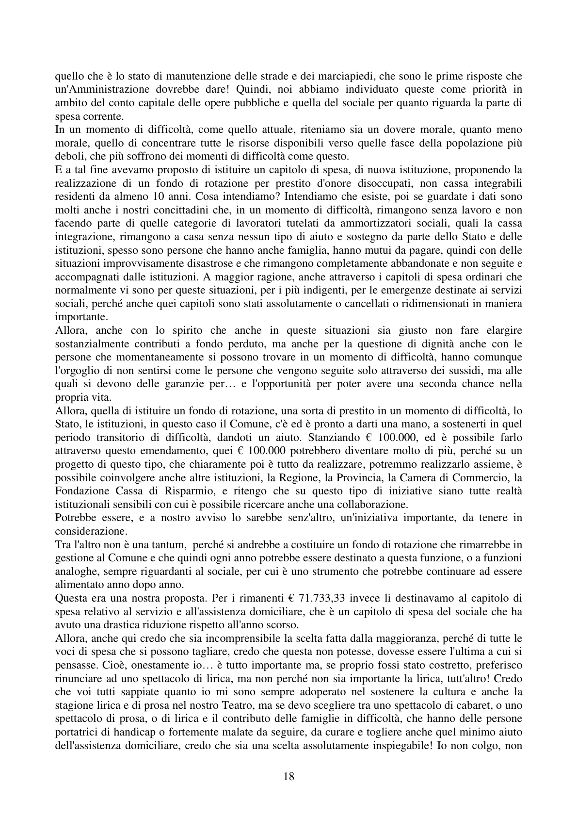 Pagina 18 del verbale