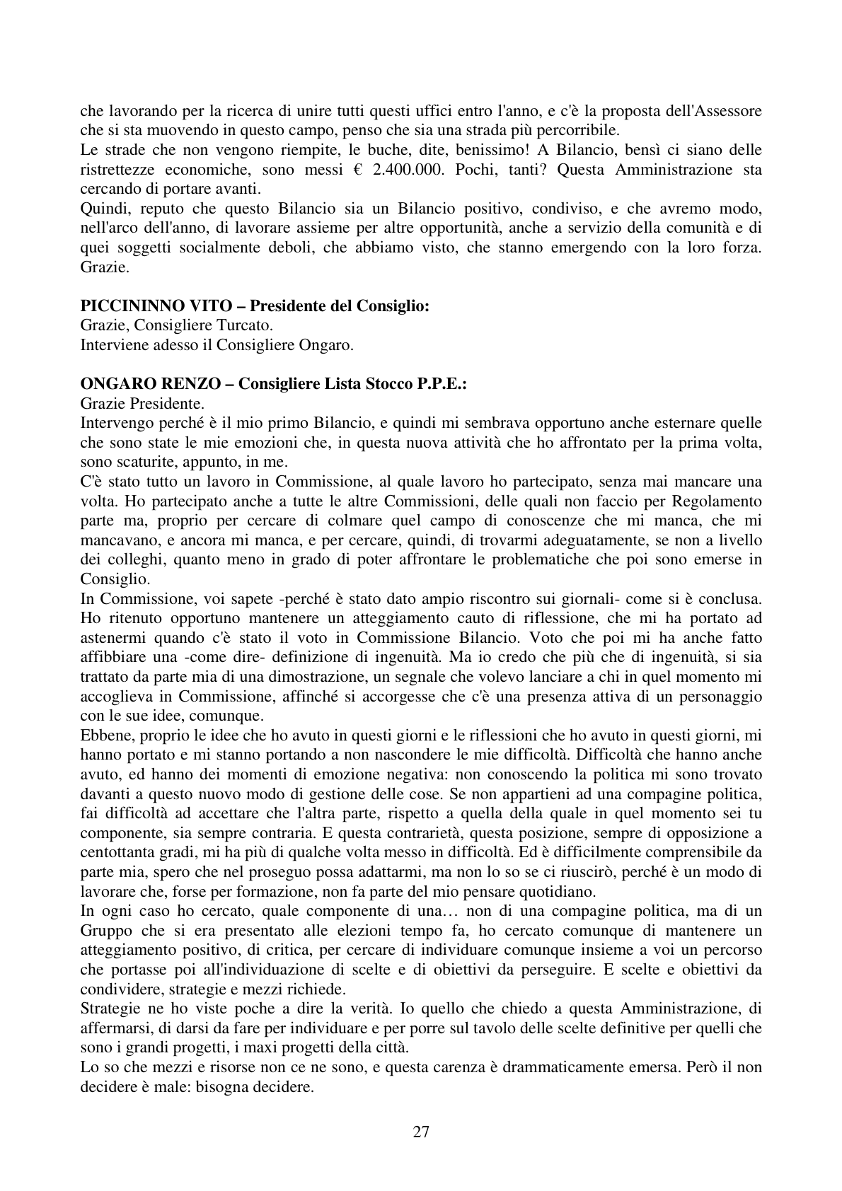 Pagina 27 del verbale