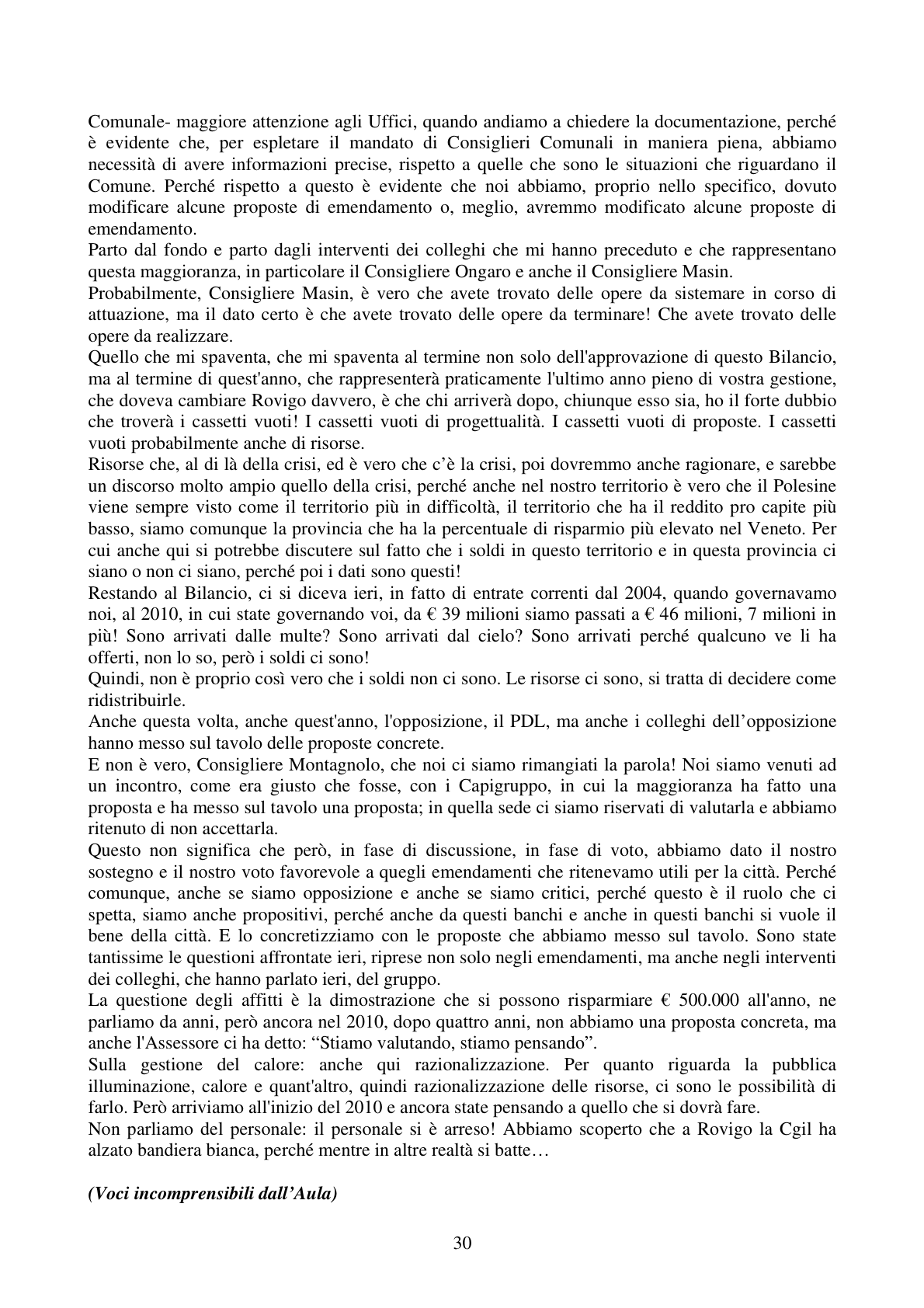 Pagina 30 del verbale