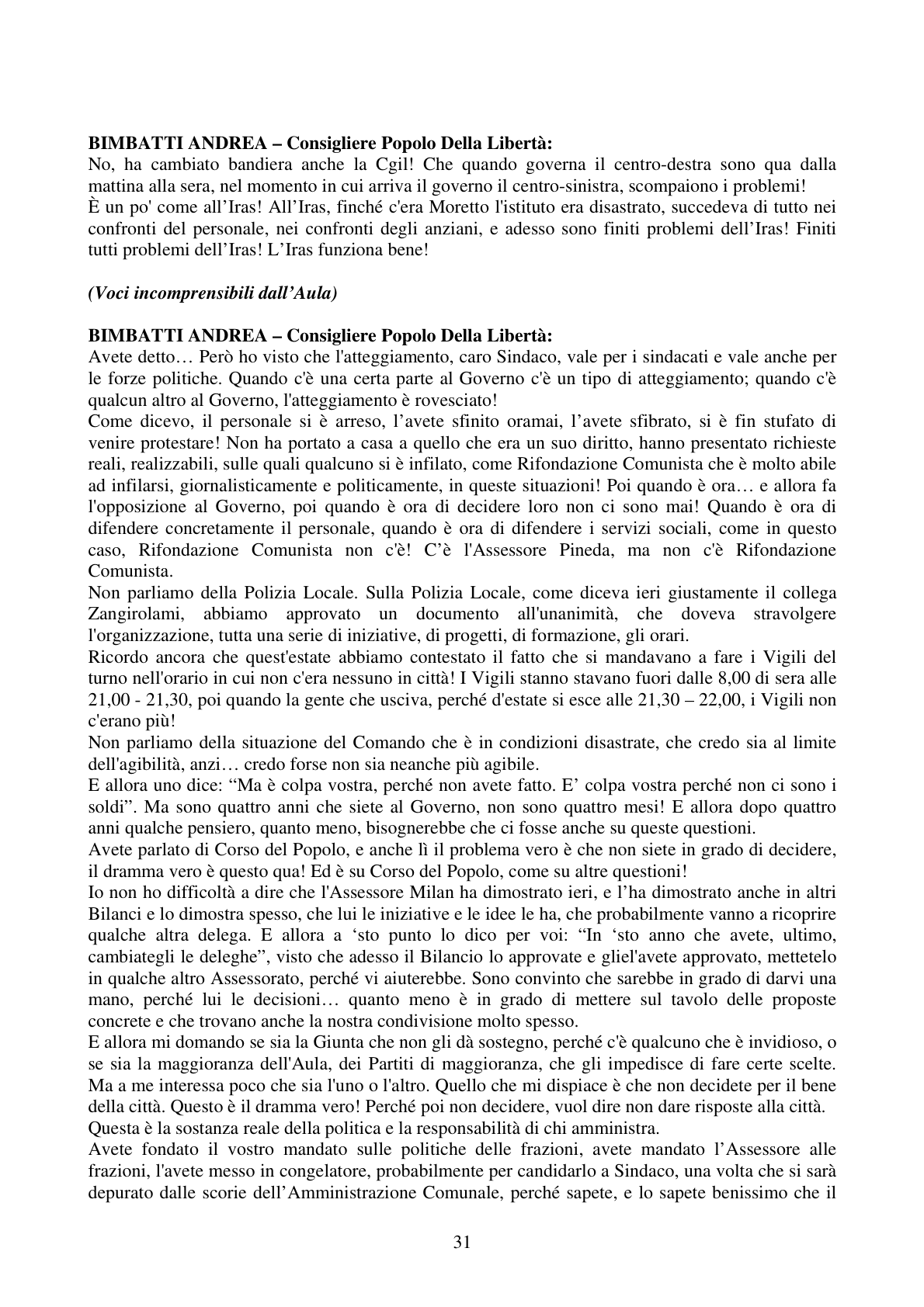 Pagina 31 del verbale