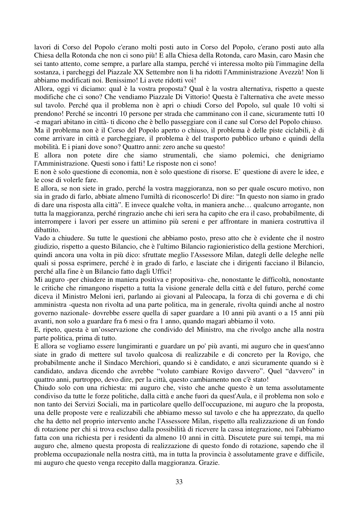 Pagina 33 del verbale