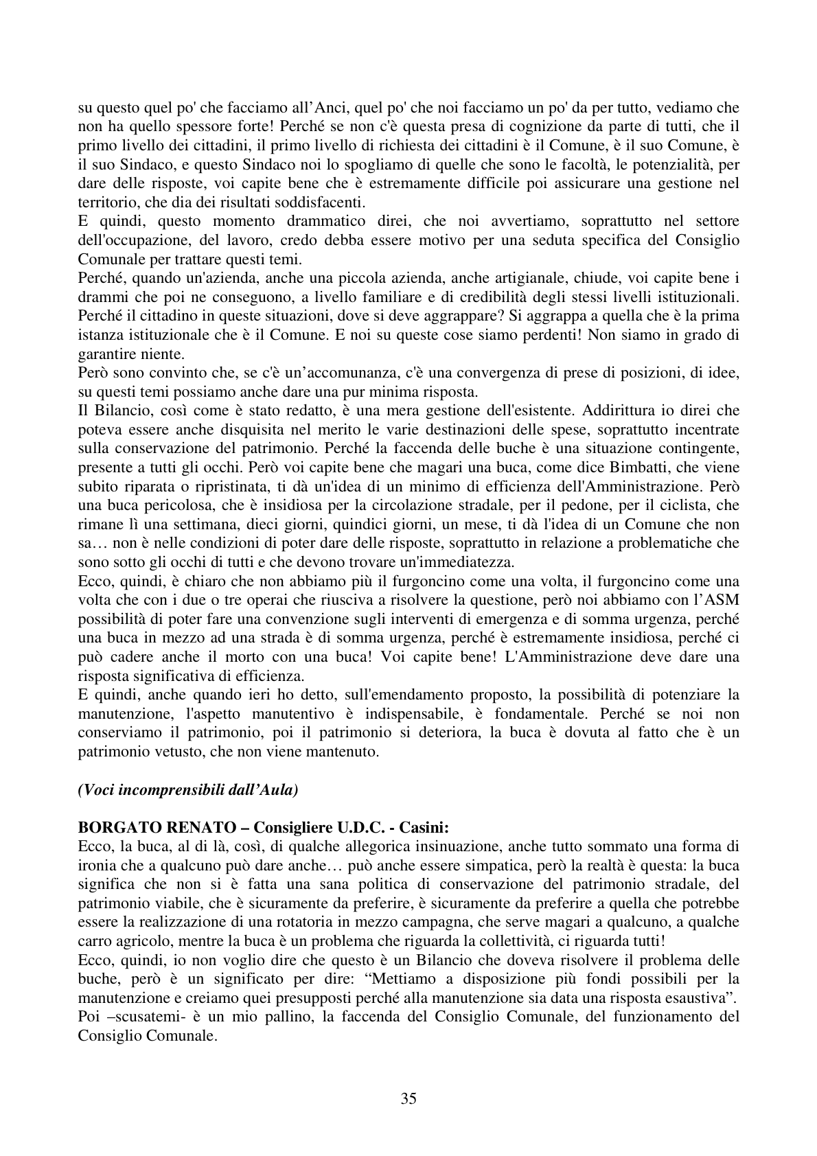Pagina 35 del verbale