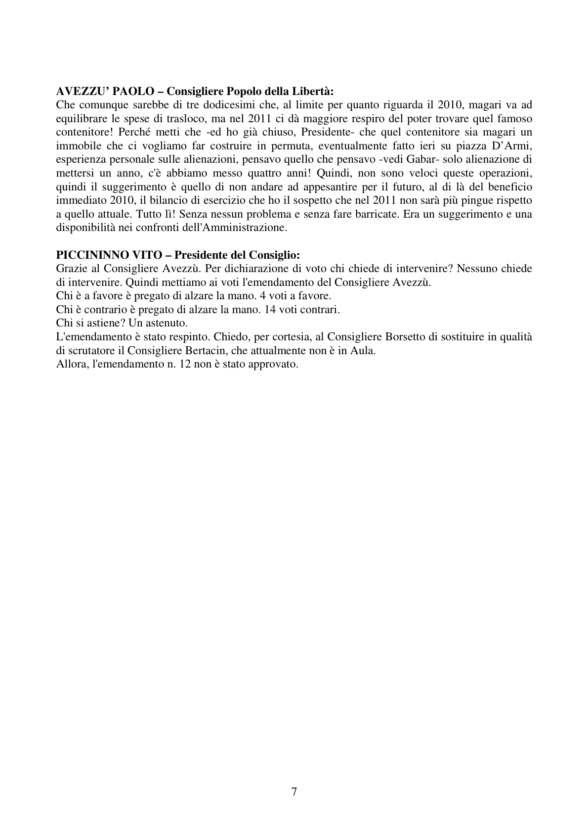 Pagina 7 del verbale