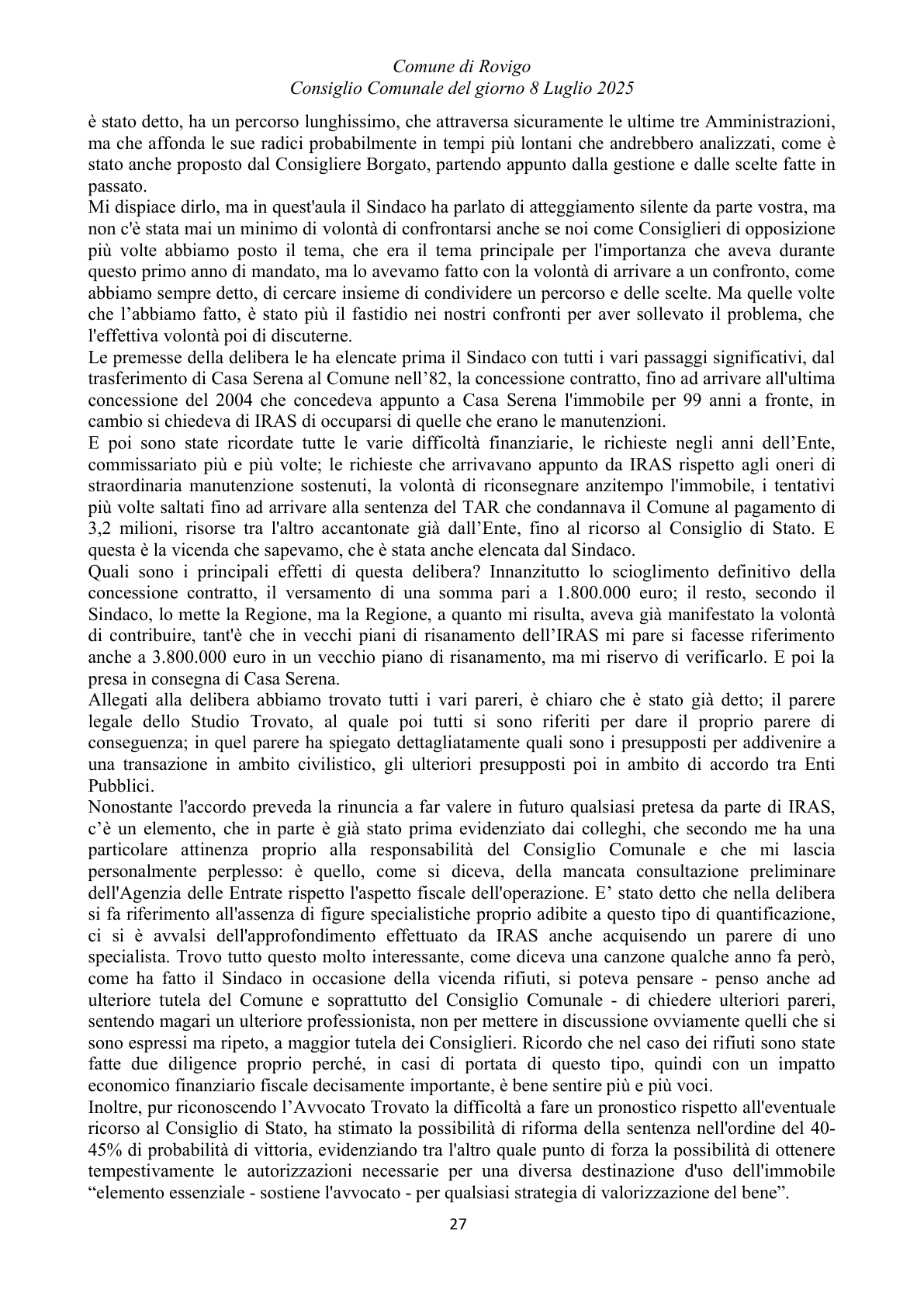 Pagina 27 del verbale