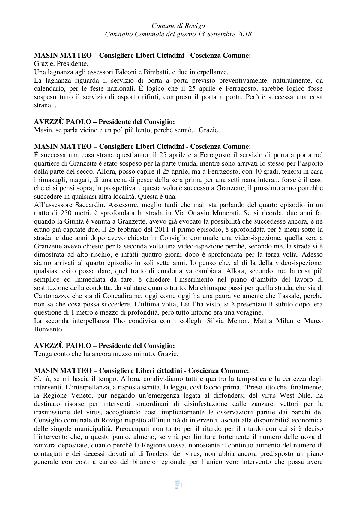 Pagina 13 del verbale