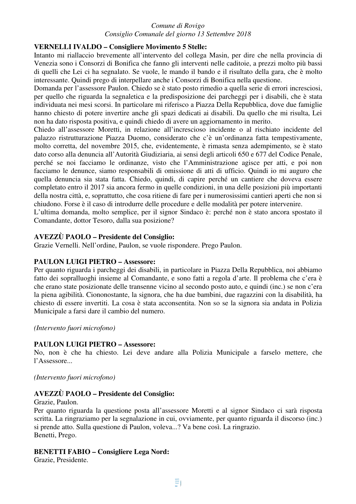 Pagina 16 del verbale