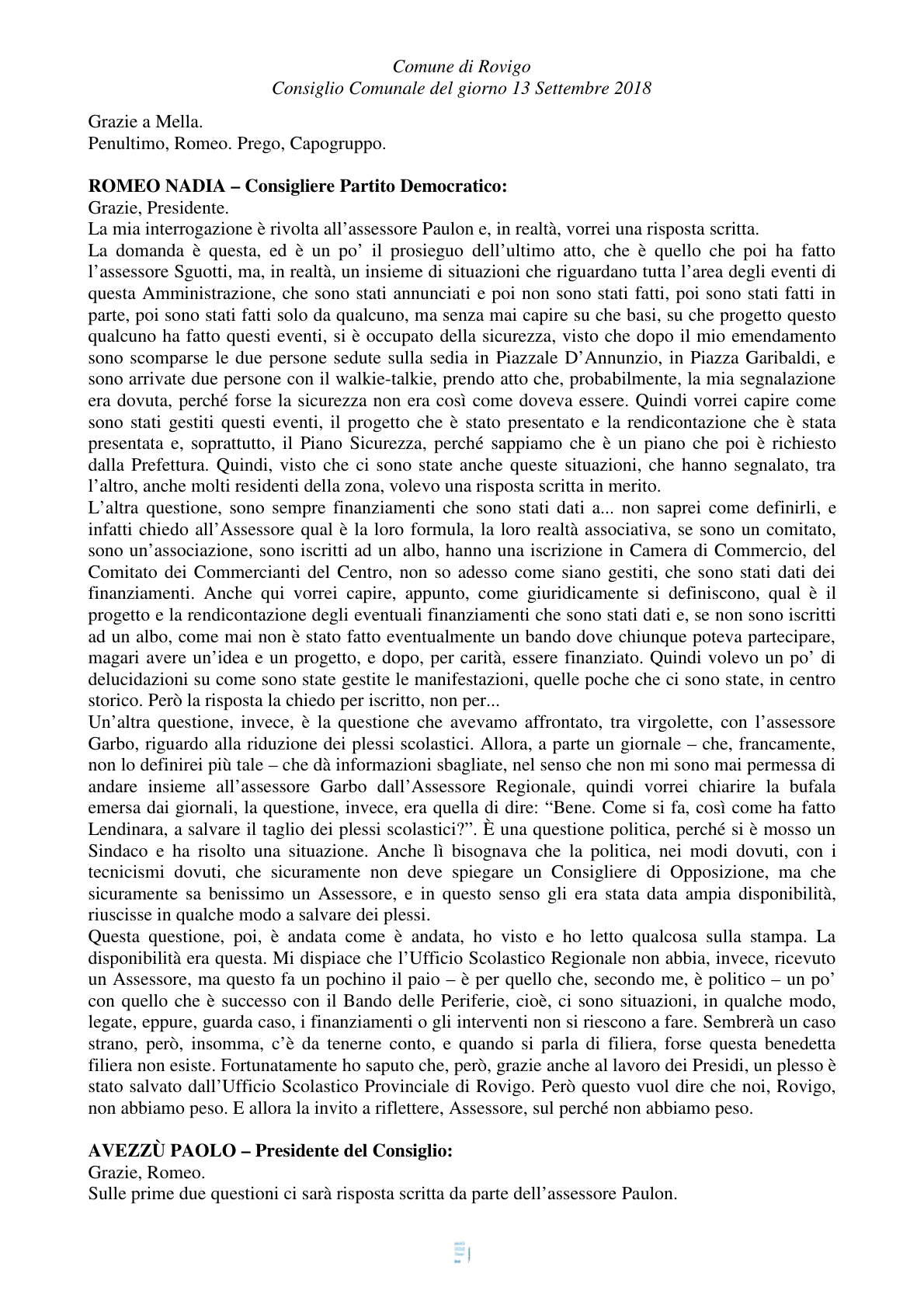 Pagina 19 del verbale