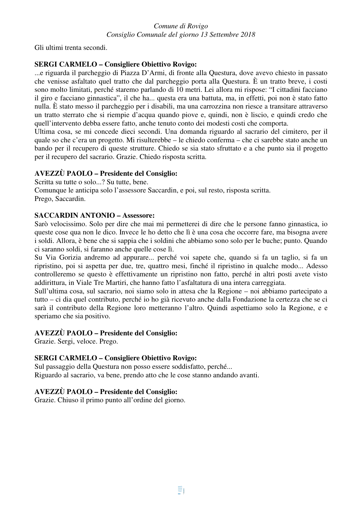 Pagina 21 del verbale