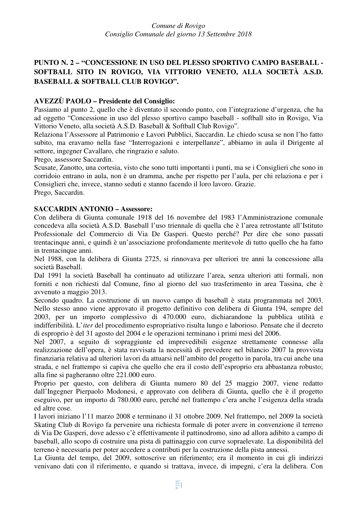 Pagina 22 del verbale
