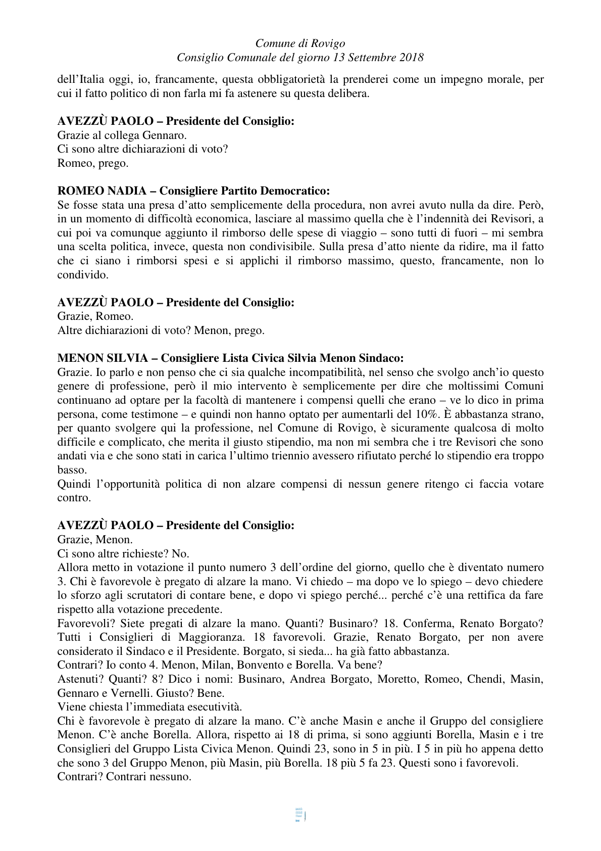 Pagina 35 del verbale