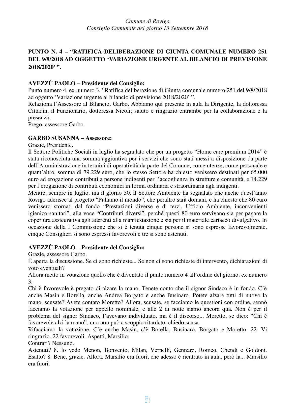 Pagina 37 del verbale