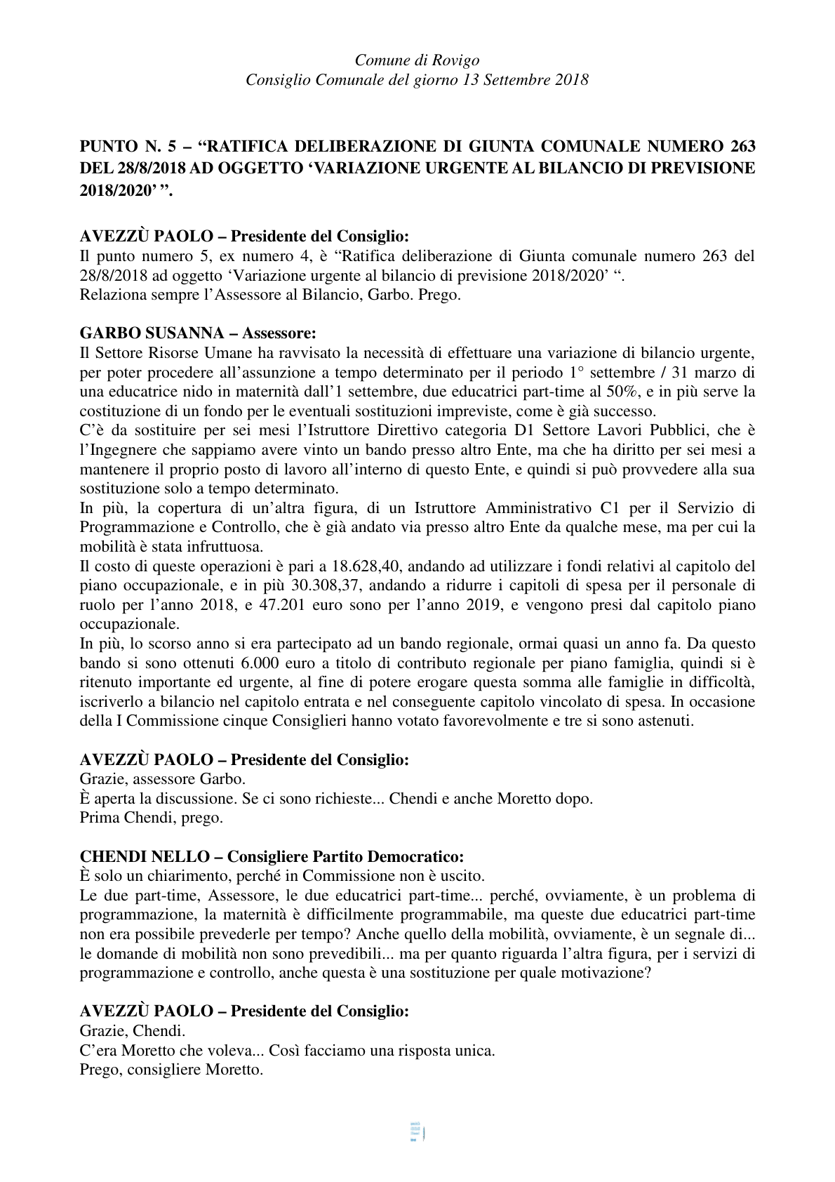 Pagina 38 del verbale