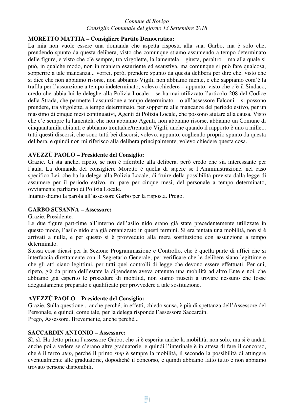 Pagina 39 del verbale