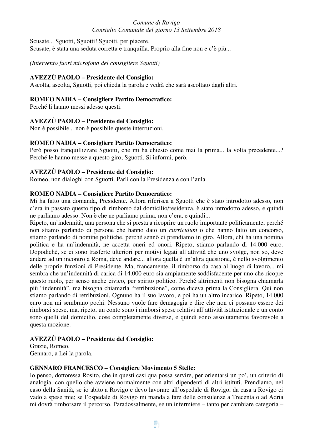 Pagina 54 del verbale