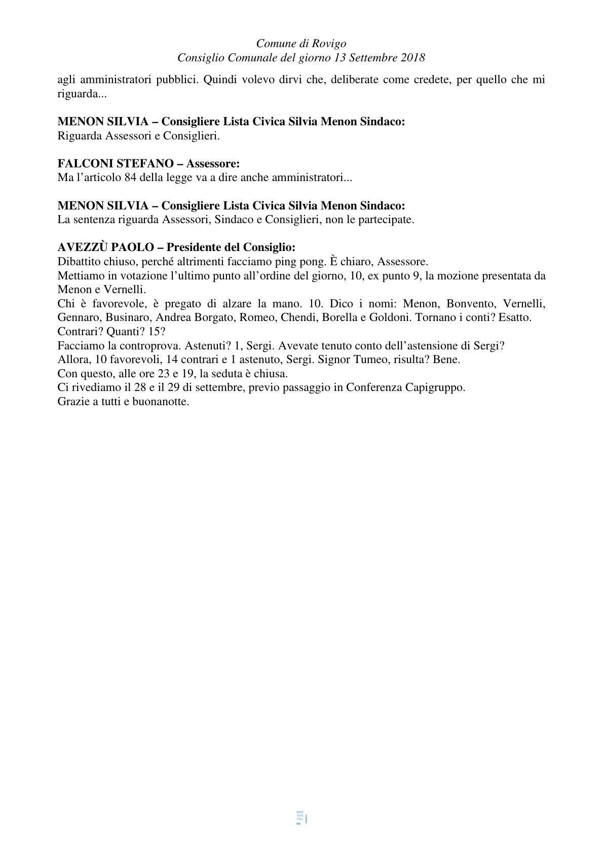 Pagina 60 del verbale