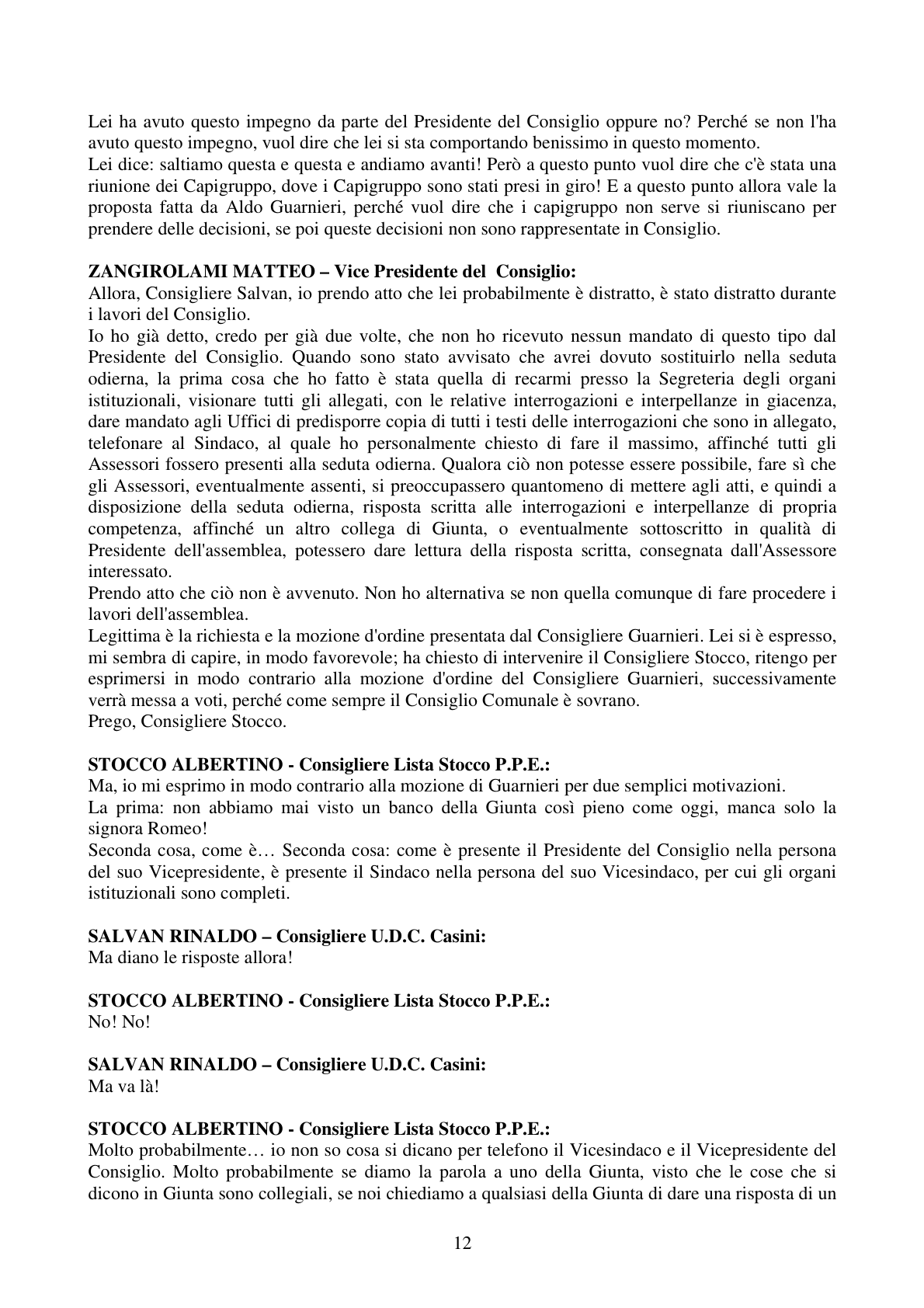Pagina 12 del verbale