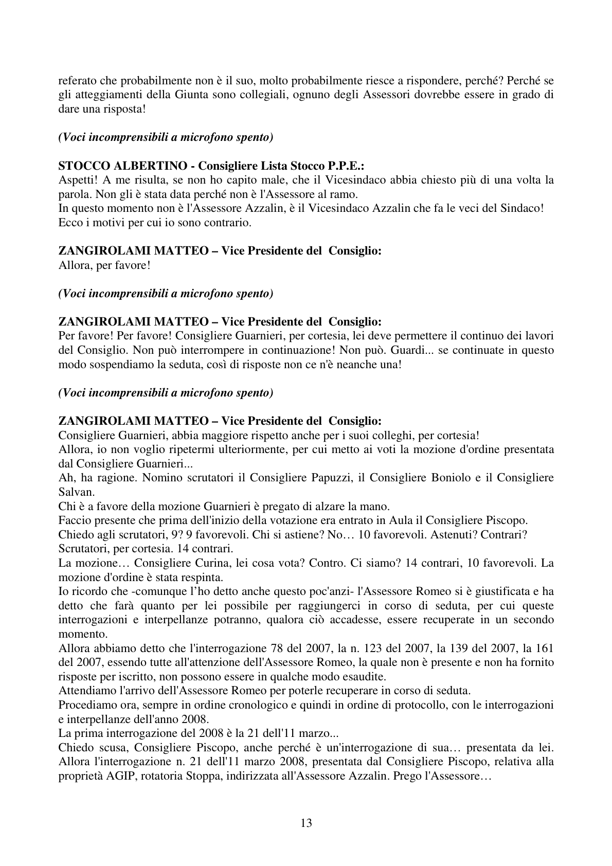 Pagina 13 del verbale
