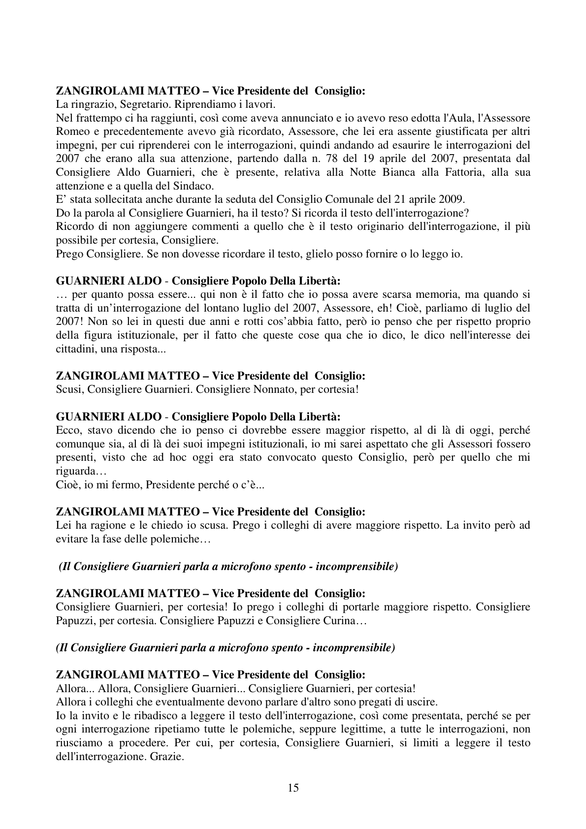 Pagina 15 del verbale